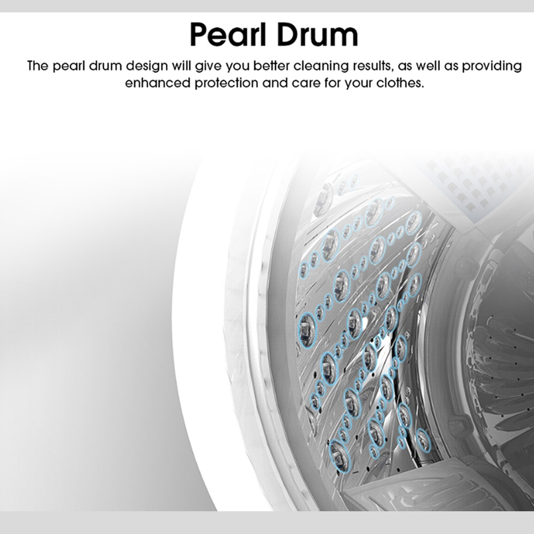 HISENSE 10.5KG Top Load Washing Machine with HIJAB Mode WTJA1101T | Bubble Clean | Soft-Close Tempered Glass | Air Dry | Delicates Mode | Double Magic Filter | Tub Clean | Double Water Flow | Washing Machine with 2 Year Warranty