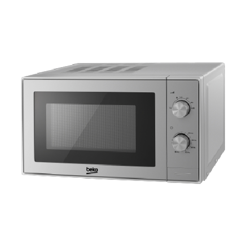 Beko 20L Freestanding Microwave Oven MOC20100S | 5 Adjustable Power Levels | 245 mm Turntable Size | Mechanical Timer | Push Button Opening | Microwave Oven with 2 Years Warranty