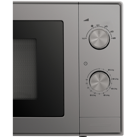 Beko 20L Freestanding Microwave Oven MOC20100S | 5 Adjustable Power Levels | 245 mm Turntable Size | Mechanical Timer | Push Button Opening | Microwave Oven with 2 Years Warranty