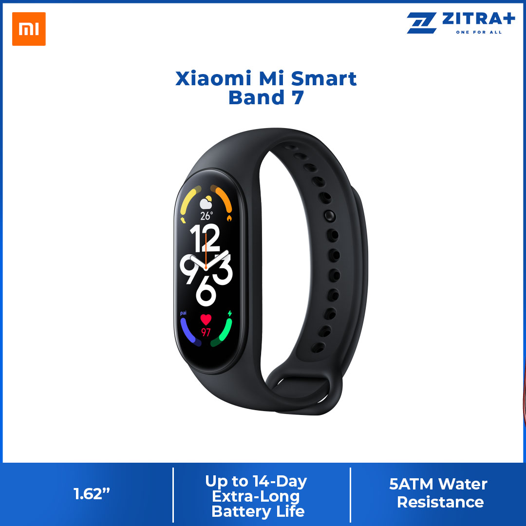 Xiaomi Mi Smart Band 7 | 1.62'' AMOLED High-resolution Display | Up to 14-day Extra-long Battery Life | 5ATM Water Resistance | Smart Bands with 1 Year Warranty