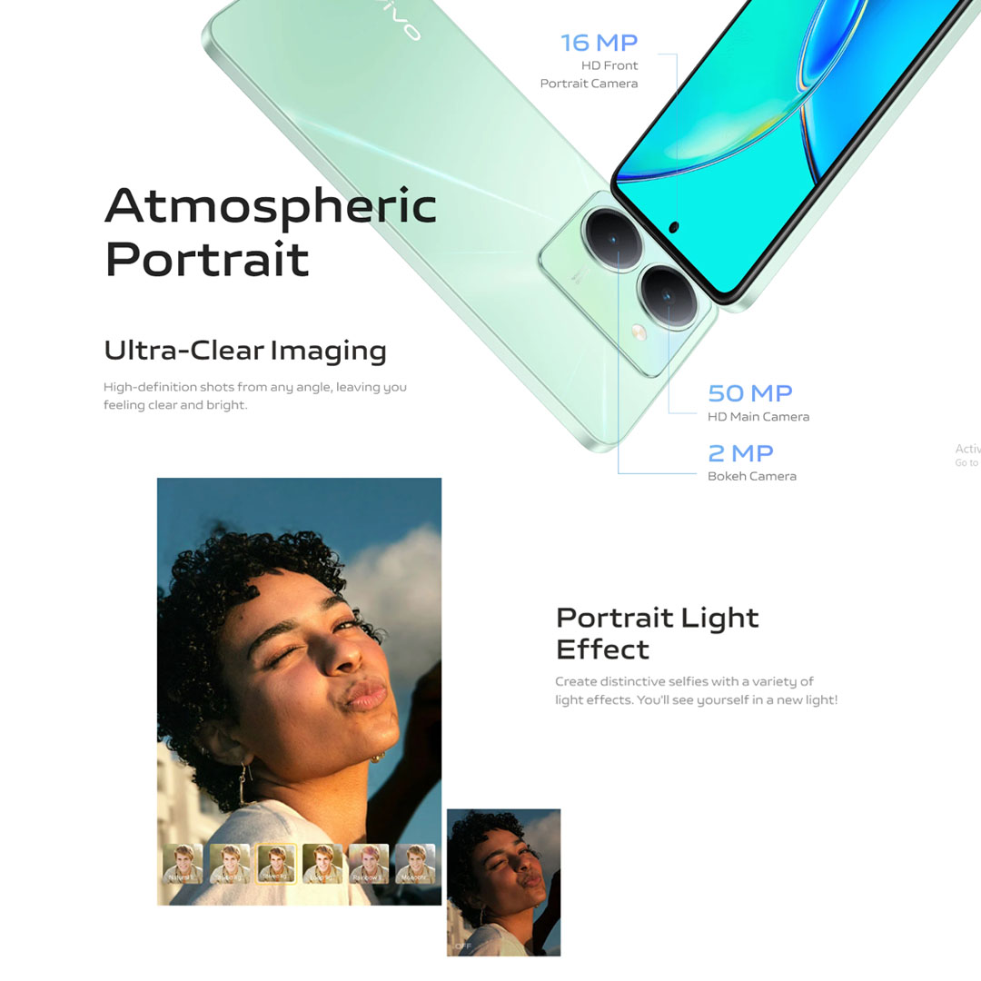 vivo Y36 | 8GB+256GB | Atmospheric Portrait | Funtouch OS 13 | Capacitive Multi-Touch | LCD Display | Bluetooth 5.1 | Fingerprint | E-Compass | Accelerometer | Smartphone  with 1 Year Warranty