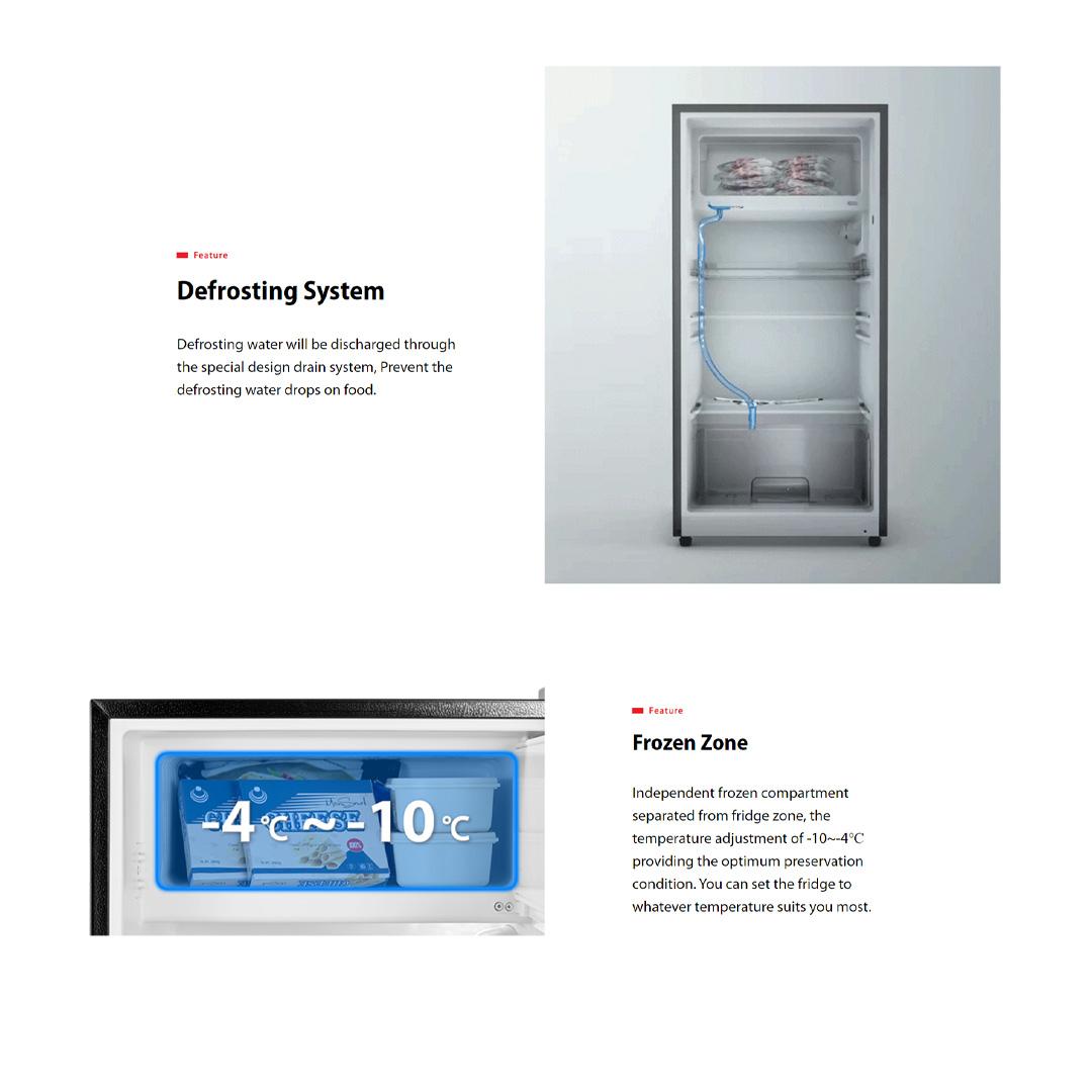 TOSHIBA 198L 1 Door Refrigerator GR-RD247CM-DMY(37) | Thicker Forming Zone | Convenient Handle | Frozen Zone | Refrigerators with 1 Year Warranty