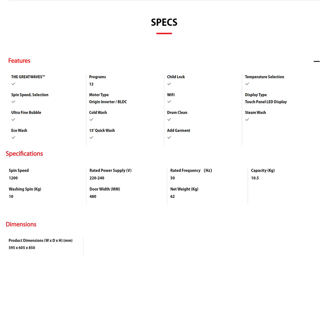 TOSHIBA 8.5KG Front Load Inverter Washing Machine TW-BL95A4M(WK) | Ultra Fine Bubble | Origin Inverter | Steam Wash | Drum Clean | IOT TSmartLife | Add Garment | Washing Machine with 2 Year General Warranty & 2 Year Panel Warranty & 10 Year Motor Warranty