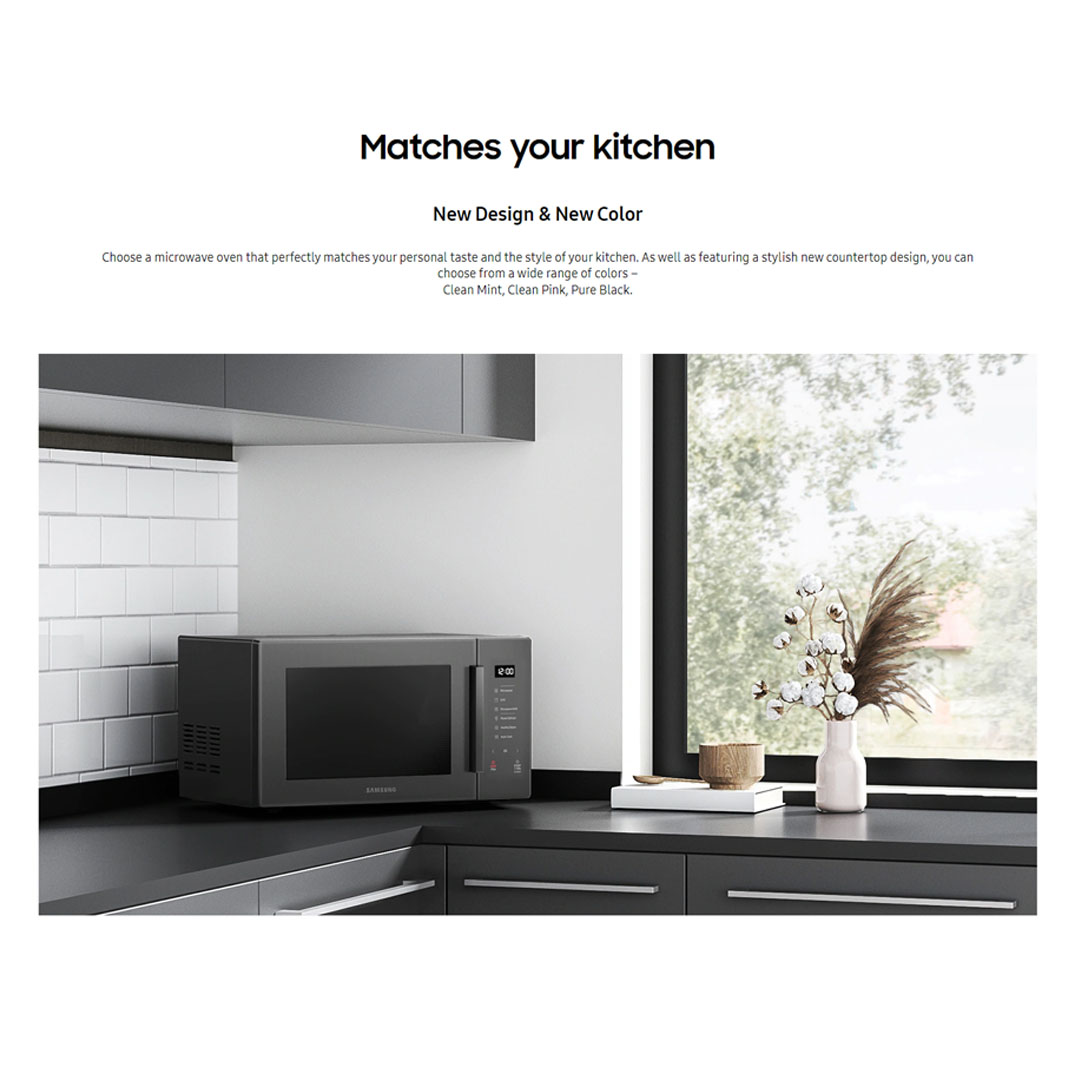 SAMSUNG 23L Grill Microwave Oven with Healthy Grill Fry Function | MG23T5018CK/SM | MG23T5018CP/SM | Healthy Grill Fry Function | Fast Defrosting | Microwave Oven with 1 Year Warranty