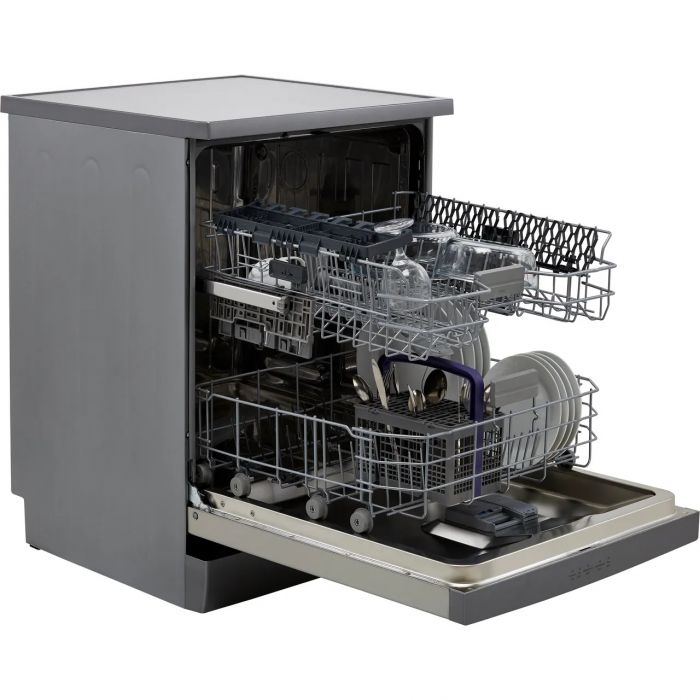 Beko 14 Place Setting Free Standing Dishwasher BDFN15430X | LED Display | Flexible Half-Load | Self Dry | Water Safe | Freestanding | Dishwasher with 2 Year Warranty