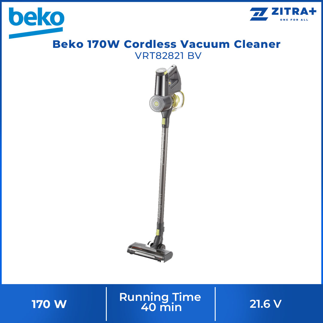 Beko 170W Cordless Vacuum Cleaner VRT82821 BV | 45W Suction Power | 40 Minute Run Time | 0.5L Dust Capacity | BLDC Motor | Vacuum Cleaner with 2 Years Warranty
