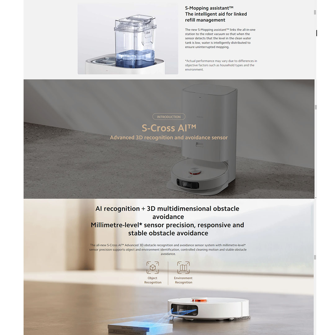 Xiaomi 70W Robot Vacuum X10+ B101GL | Easy To Clean | RGB Camera | Map Management | Xiaomi Home App | S-Mopping Assistant | Auto Pads Lifting | Object Recognition | Laser Navigation | Vacuum with 1 Year Warranty