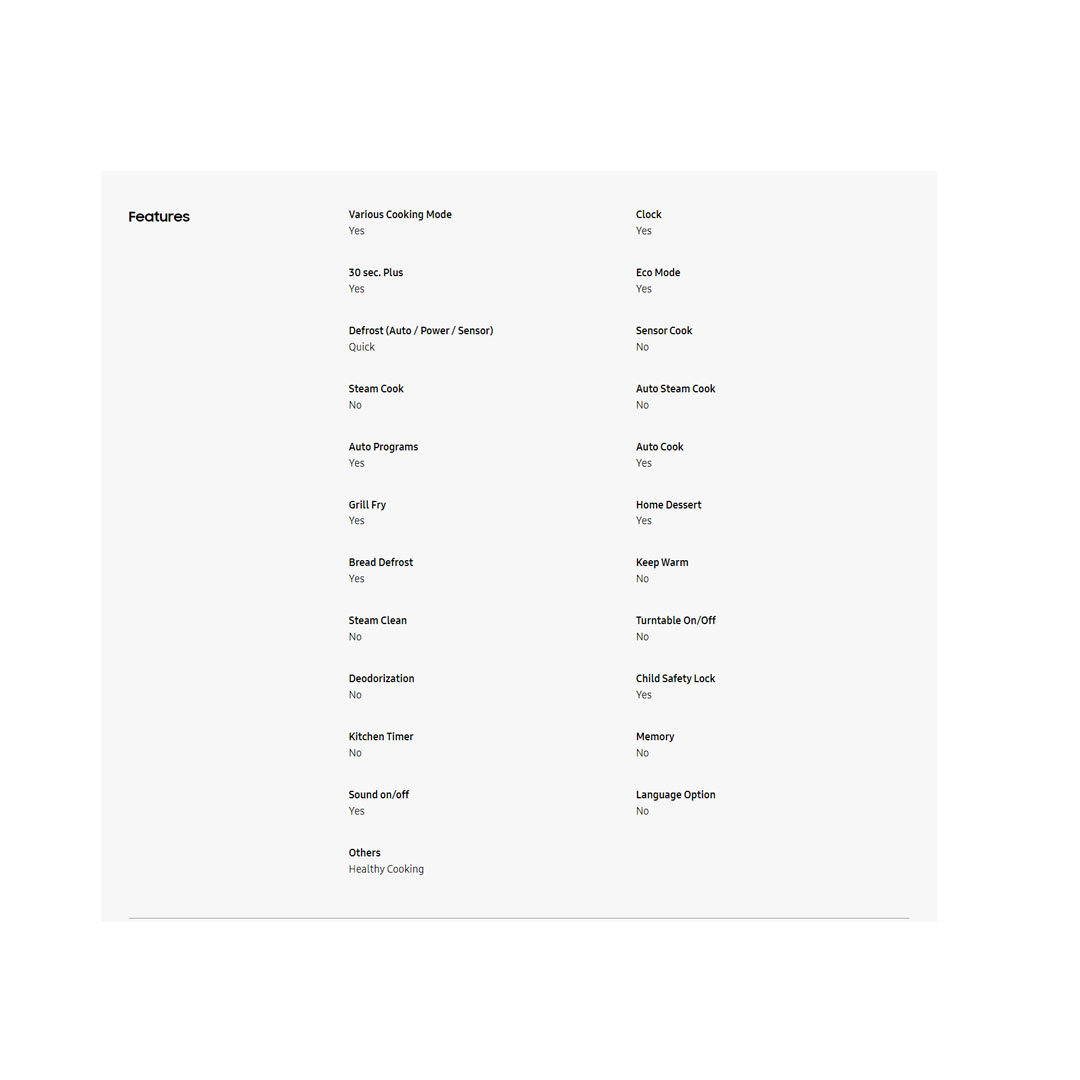 SAMSUNG 23L Grill Microwave Oven with Healthy Grill Fry Function | MG23T5018CK/SM | MG23T5018CP/SM | Healthy Grill Fry Function | Fast Defrosting | Microwave Oven with 1 Year Warranty
