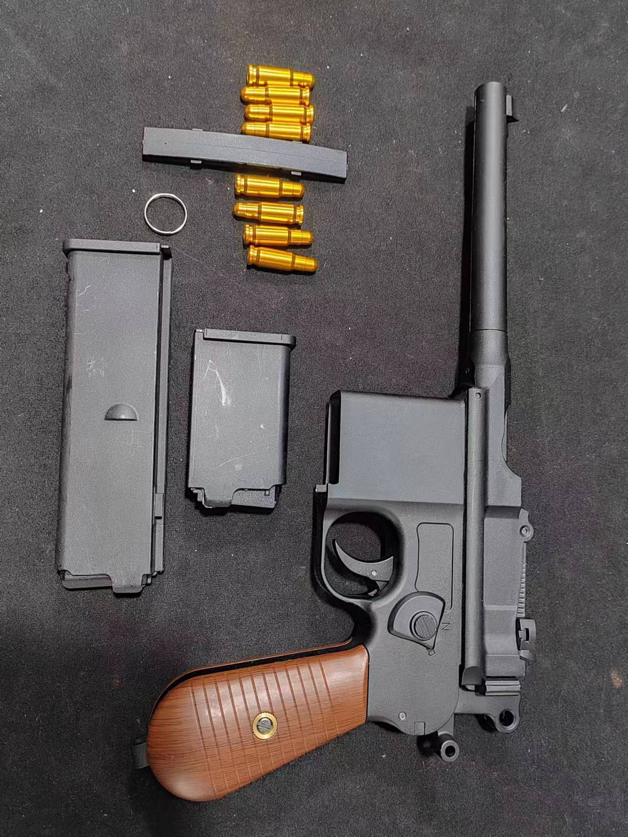  C96打ち上げ不可モデル銃 拳銃レーザー照射モデルおもち ブローバックスライドストップ 半自動式