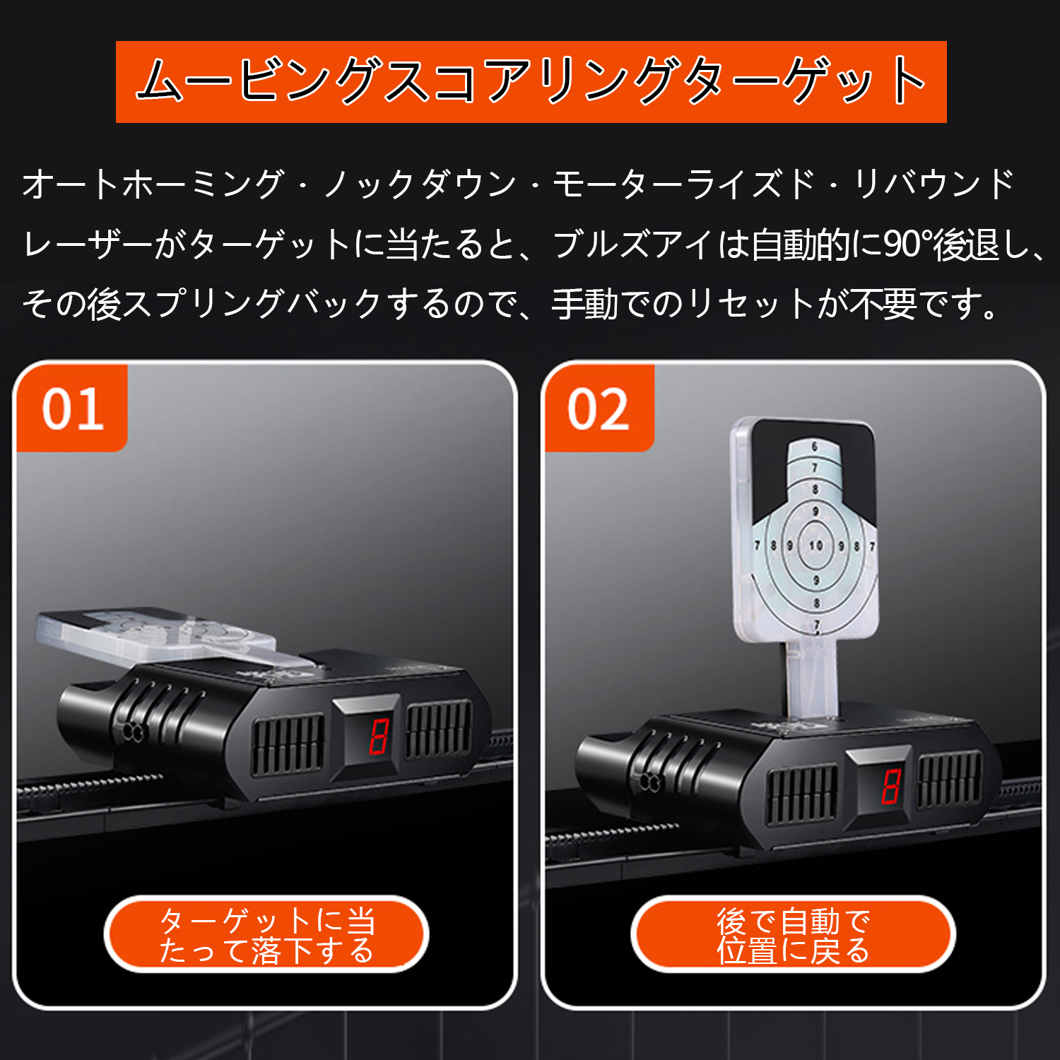 udltoy レーザーモデルレシーバー、MP40、 M&P40、 c96、 m9a1 、m92f、P320、M18、FN57、ルガー P08レーザーモデルレシーバー、自動起き上がり機能 スコアリング機能、 レーザターゲット+軌道、 (レーザーターゲット)