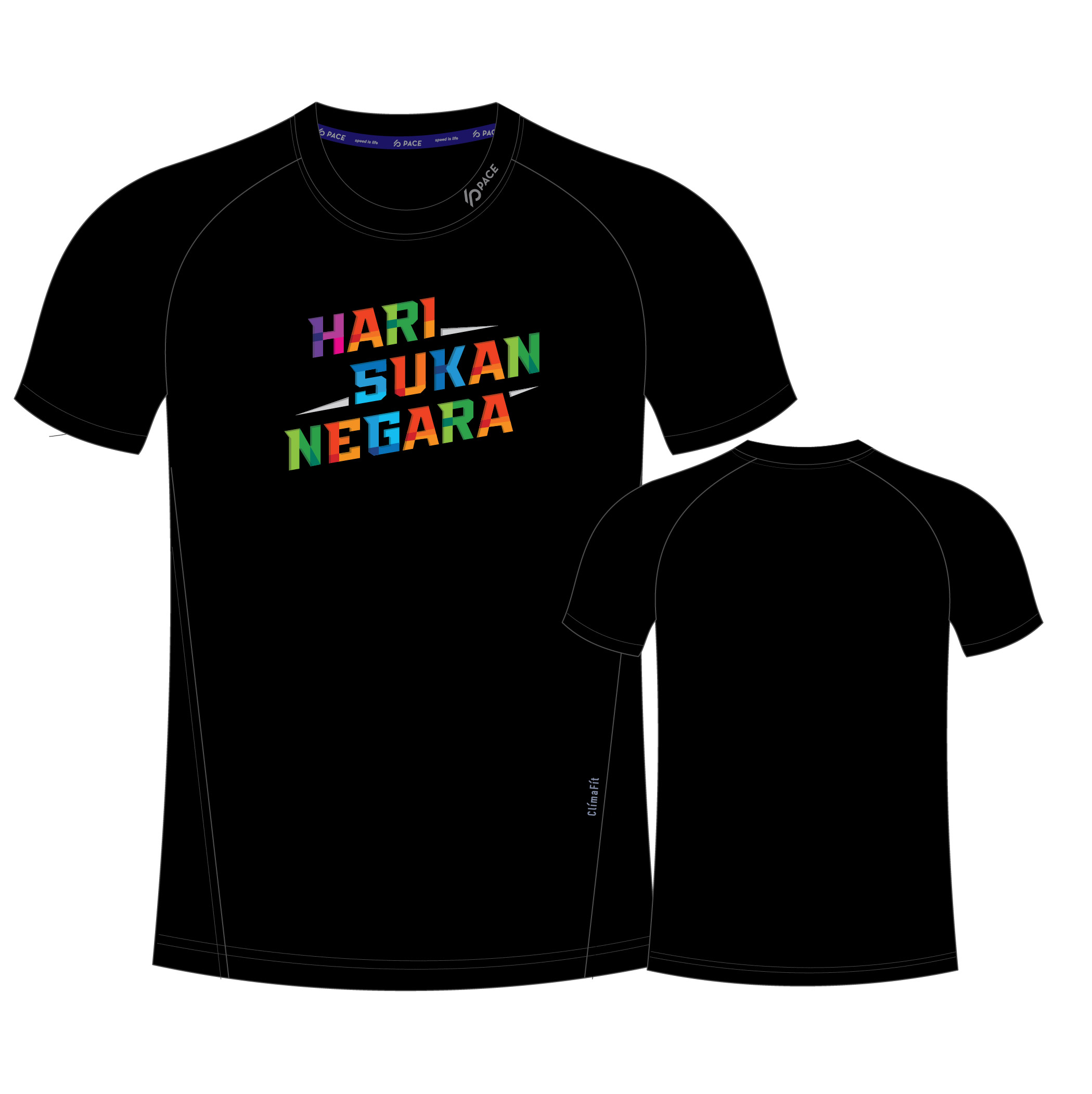 HARI SUKAN NEGARA CLIMA FIT PACE BLACK