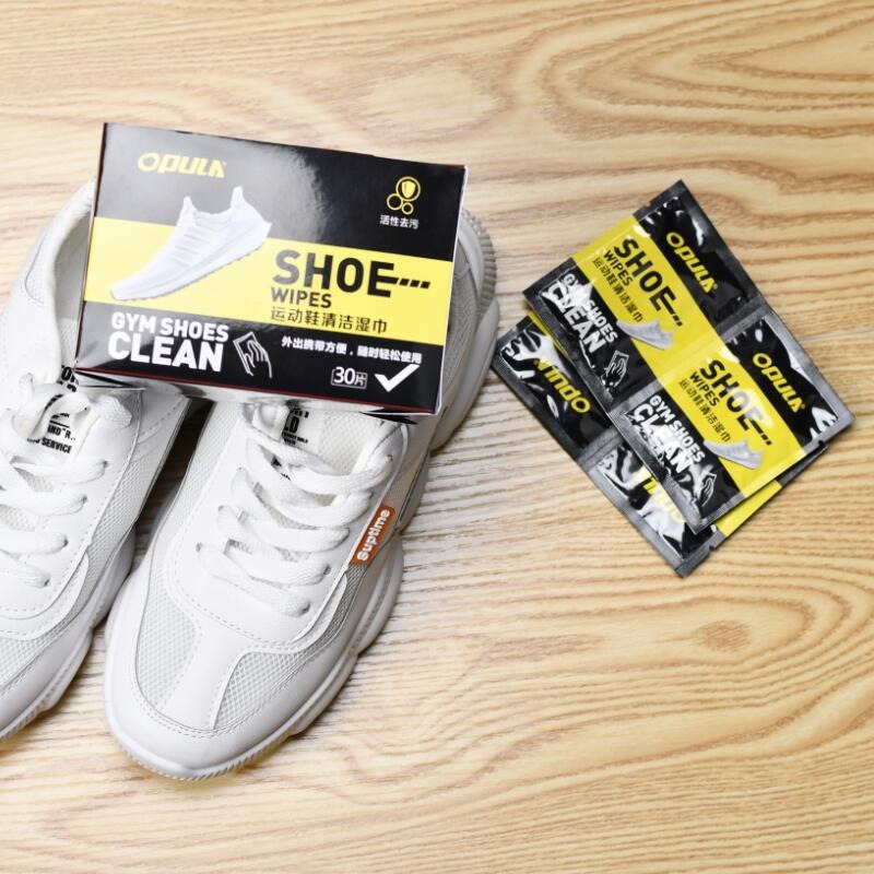 30pack/Box Shoe Wipes Disposable Shoe Cleaning Care for Sneakers - Quick Wet Wipes, Individually Wrapped-PACE