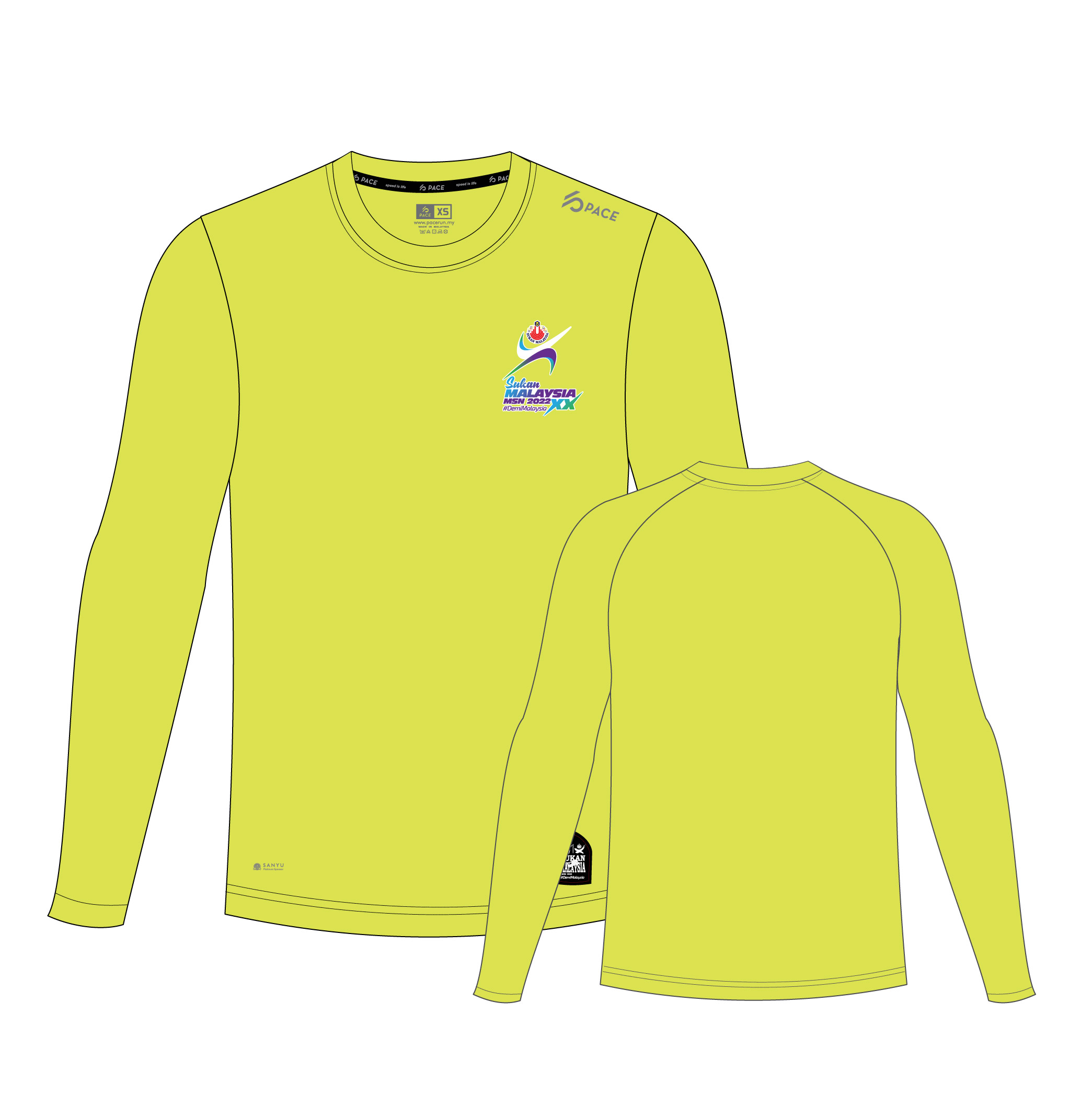 Sukan Malaysia XX MSN 2022 - SUKMA Active Dry T-Shirt (Long Sleeve) -PACE