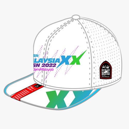 Sukan Malaysia XX MSN 2022 SUKMA SNAPBACK CAP - BLACK AND WHITE