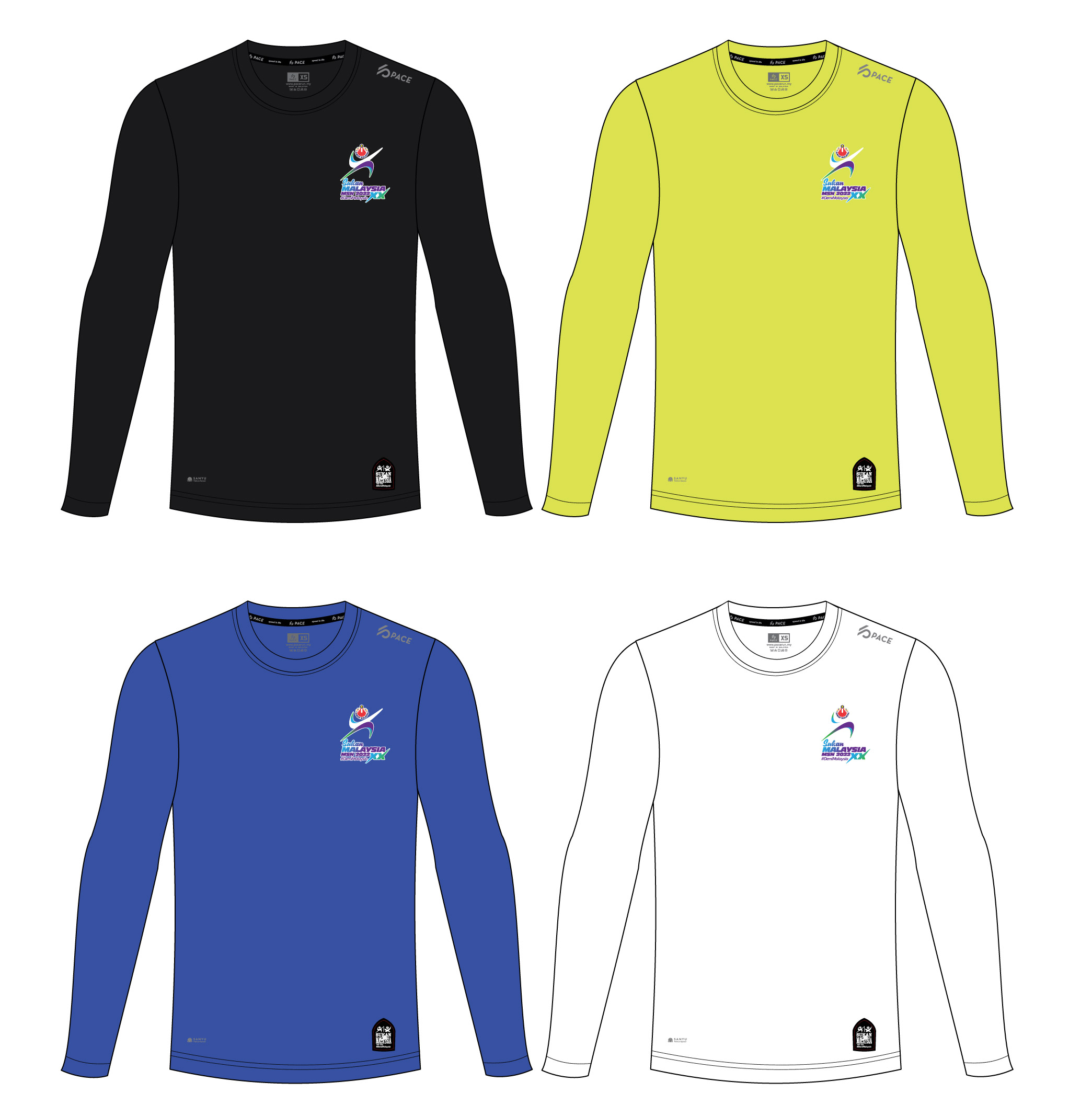 Sukan Malaysia XX MSN 2022 - SUKMA Active Dry T-Shirt (Long Sleeve) -PACE