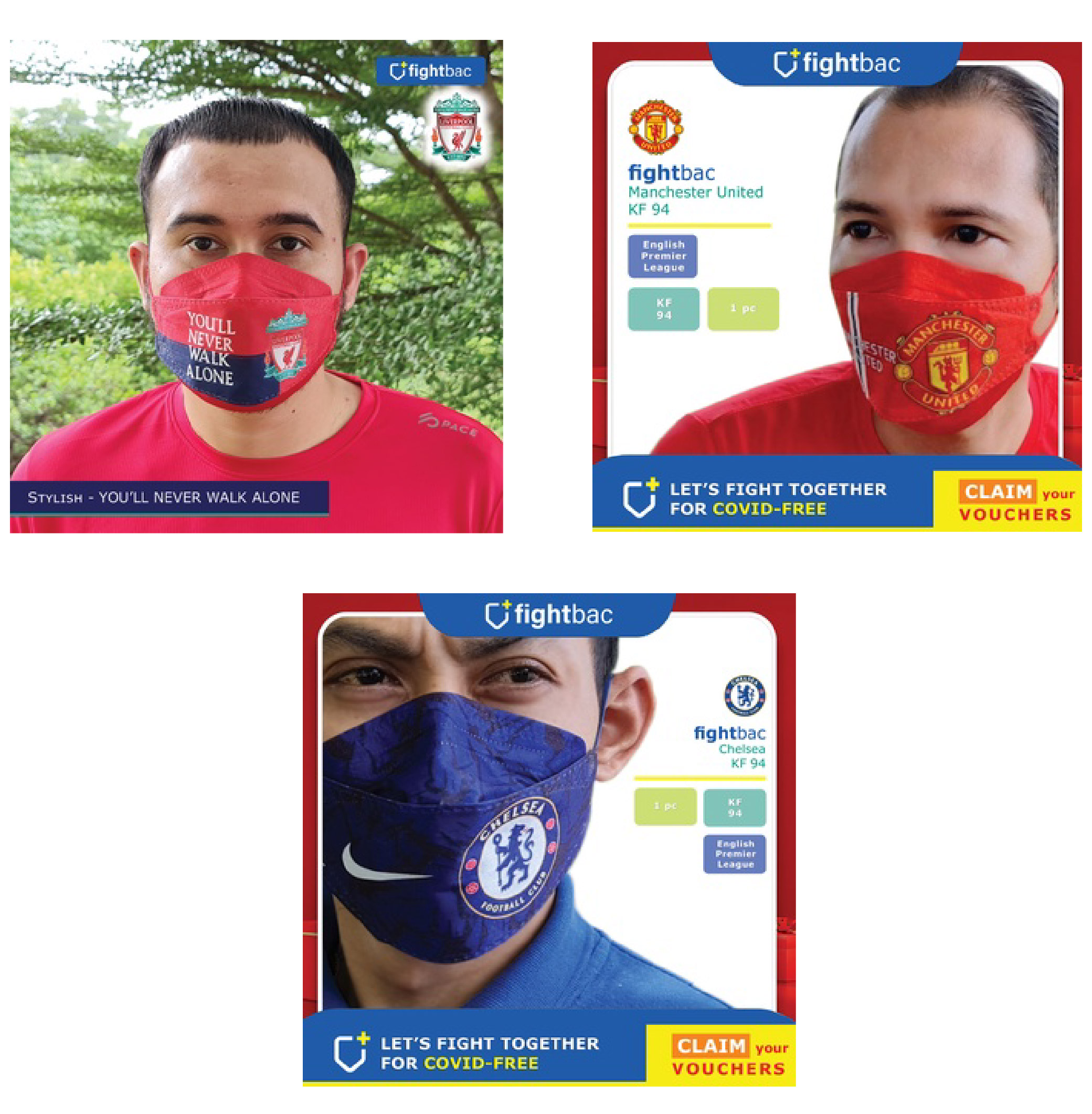 EPL FOOTBALL MASK CHELSEA,LIVERPOOL,MANCHESTER