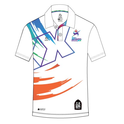 Sukan Malaysia XX MSN 2022 - LIMITED EDITION POLO SHIRT BLACKOUT, BLACK and WHITE
