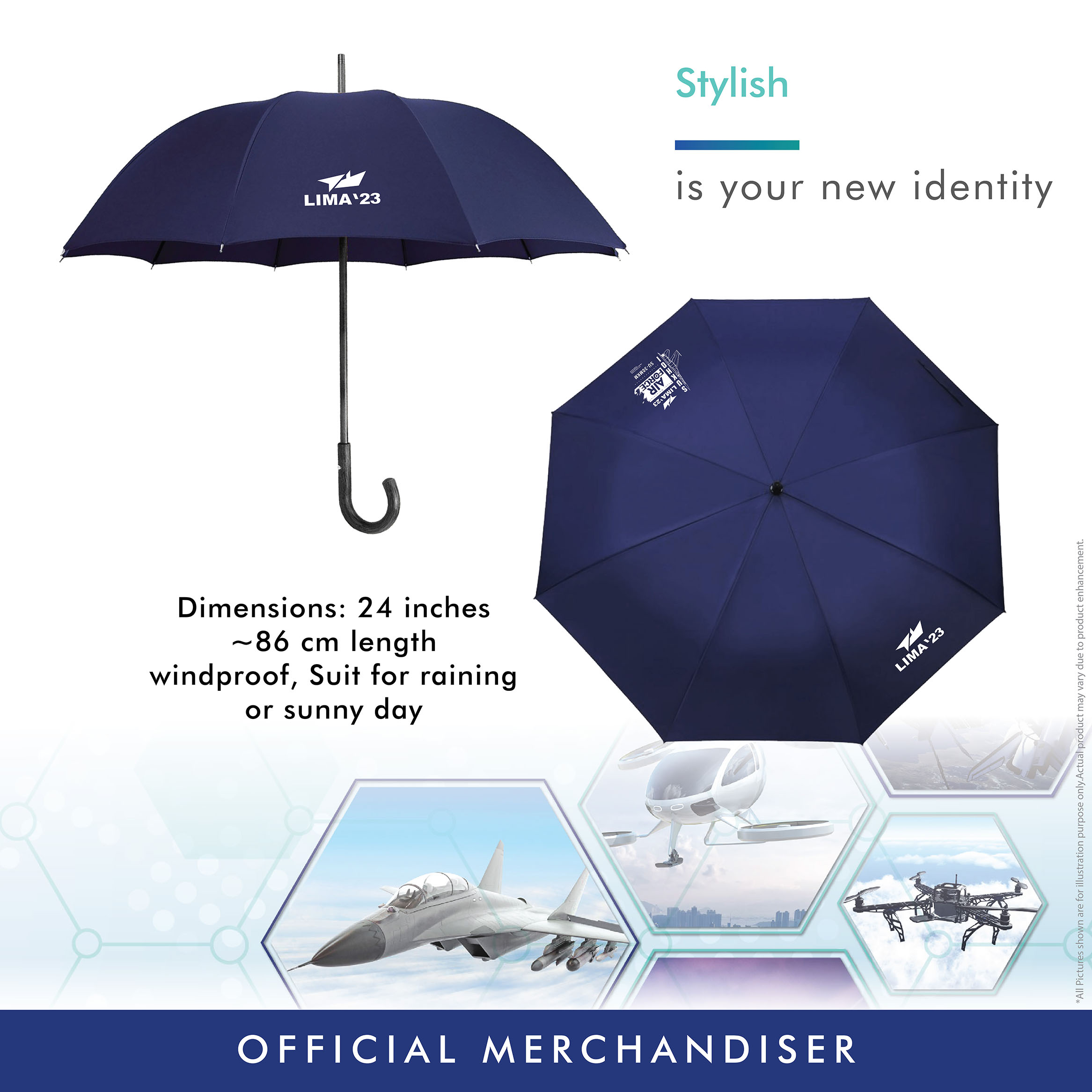 LIMA23 umbrella 24 inchi