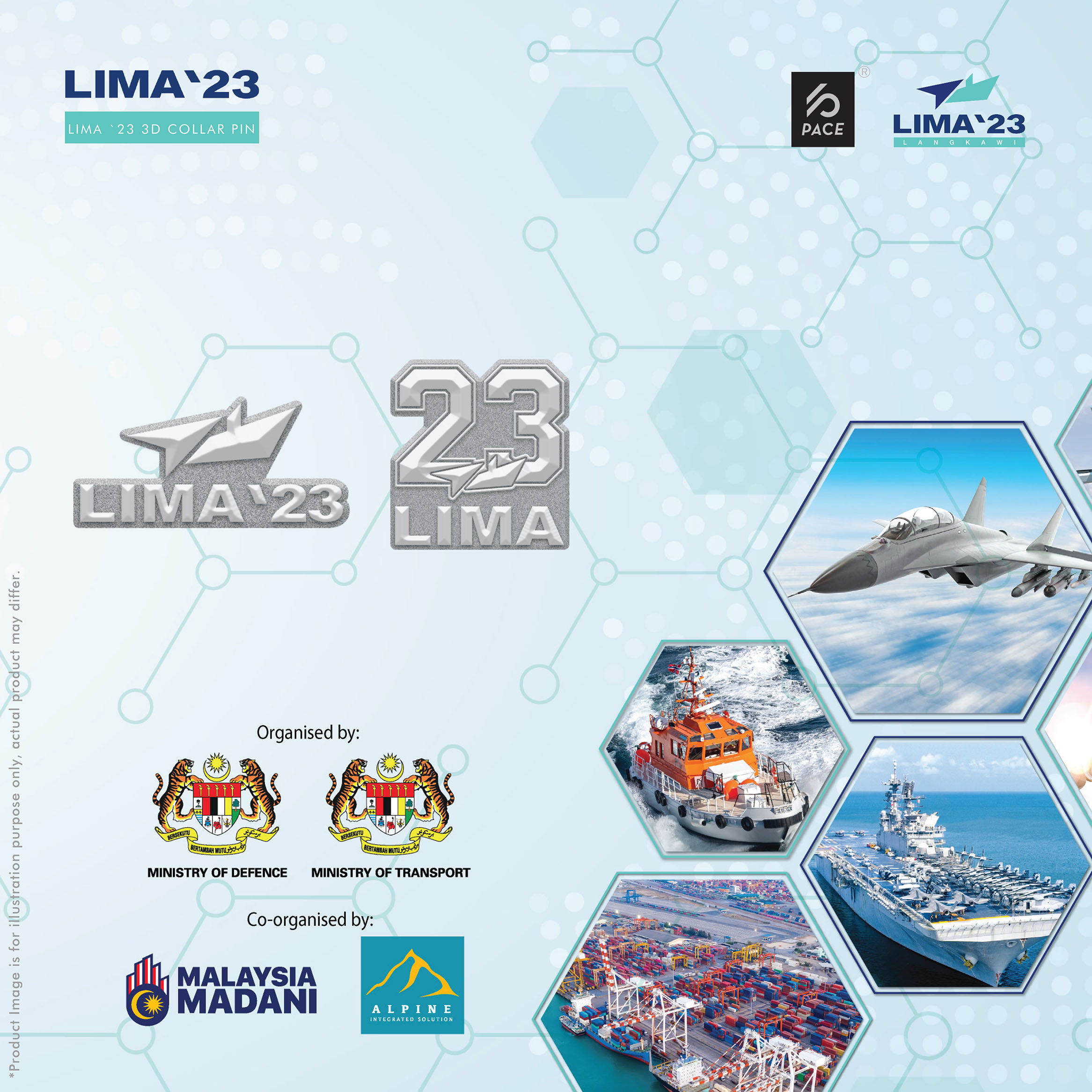 LIMA23 3D Metal Collar Pin 