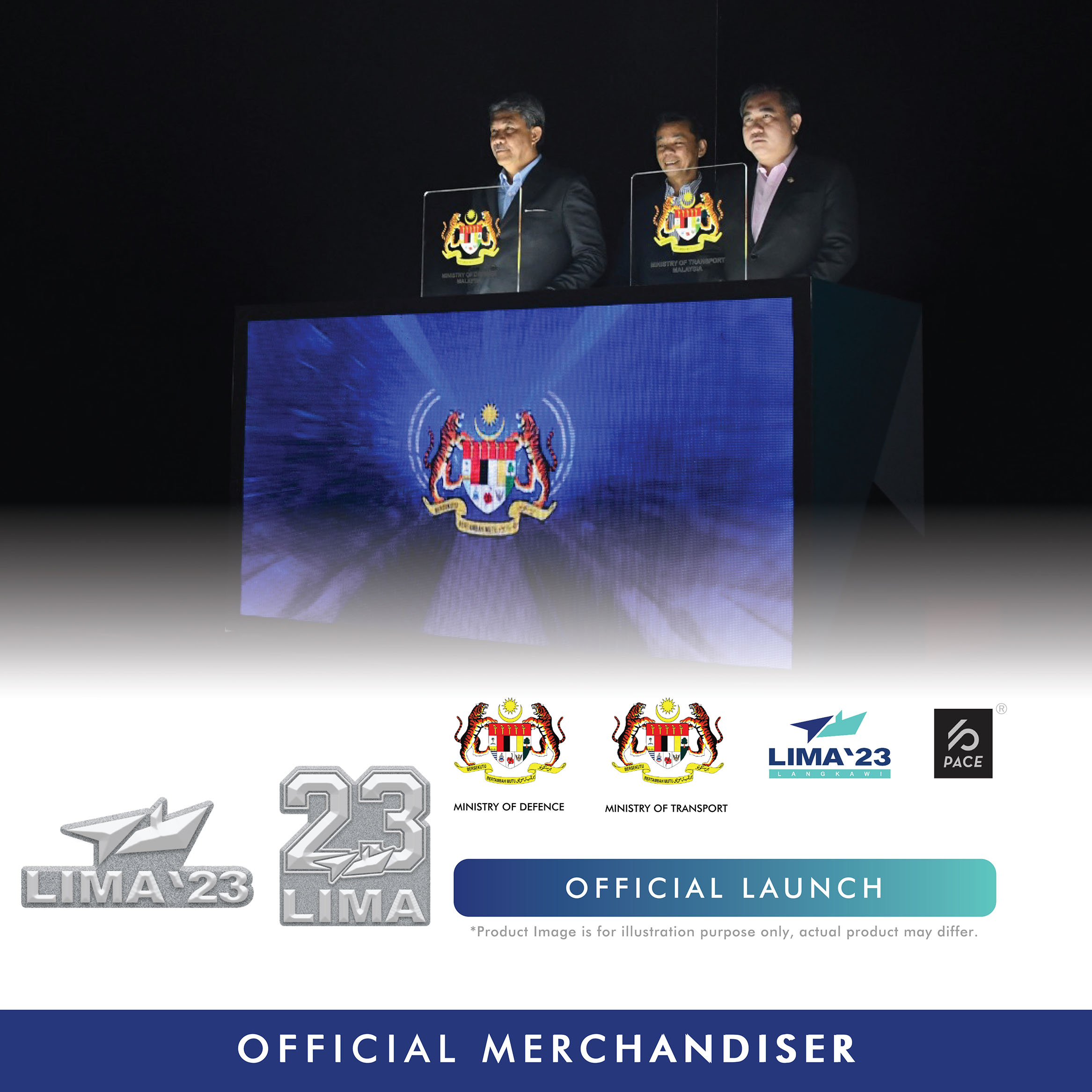 LIMA23 3D Metal Collar Pin 