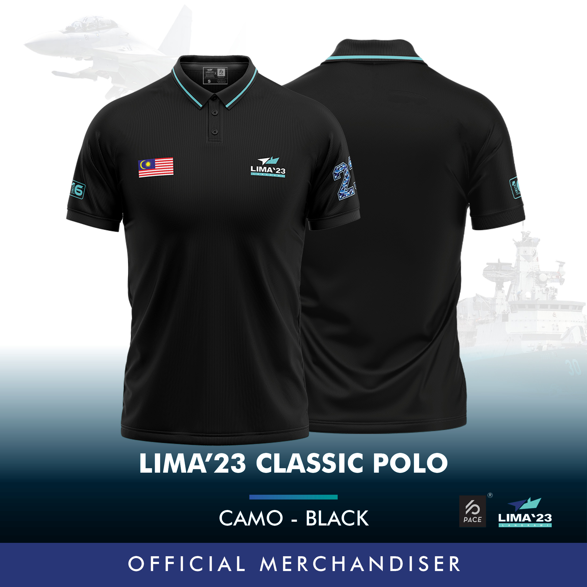 LIMA'23 Classic Polo Tee Black
