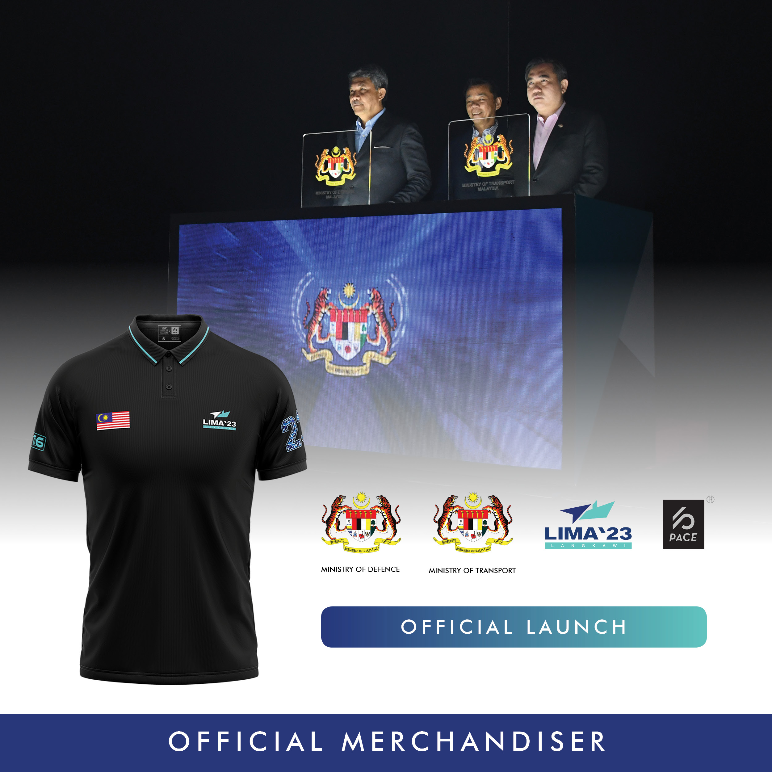 LIMA'23 Classic Polo Tee Black