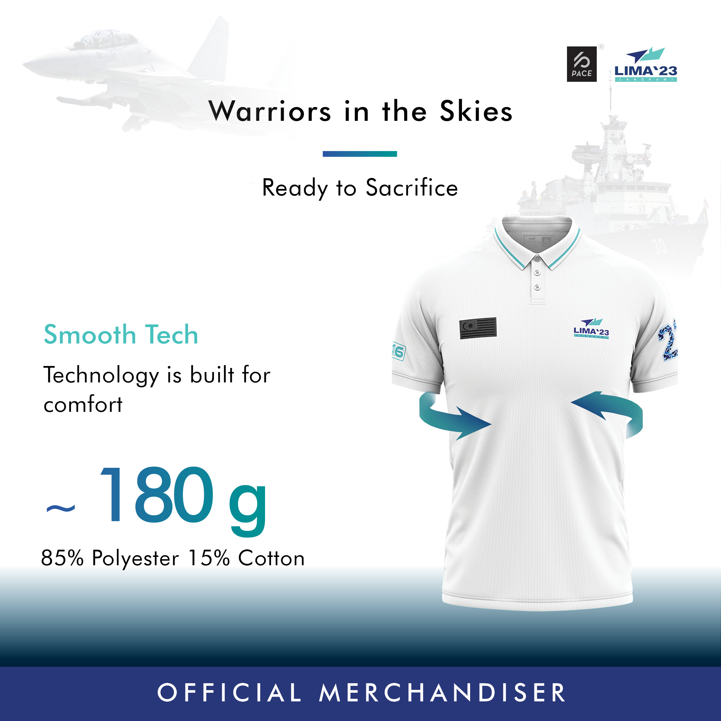 LIMA'23 Classic Polo Tee White