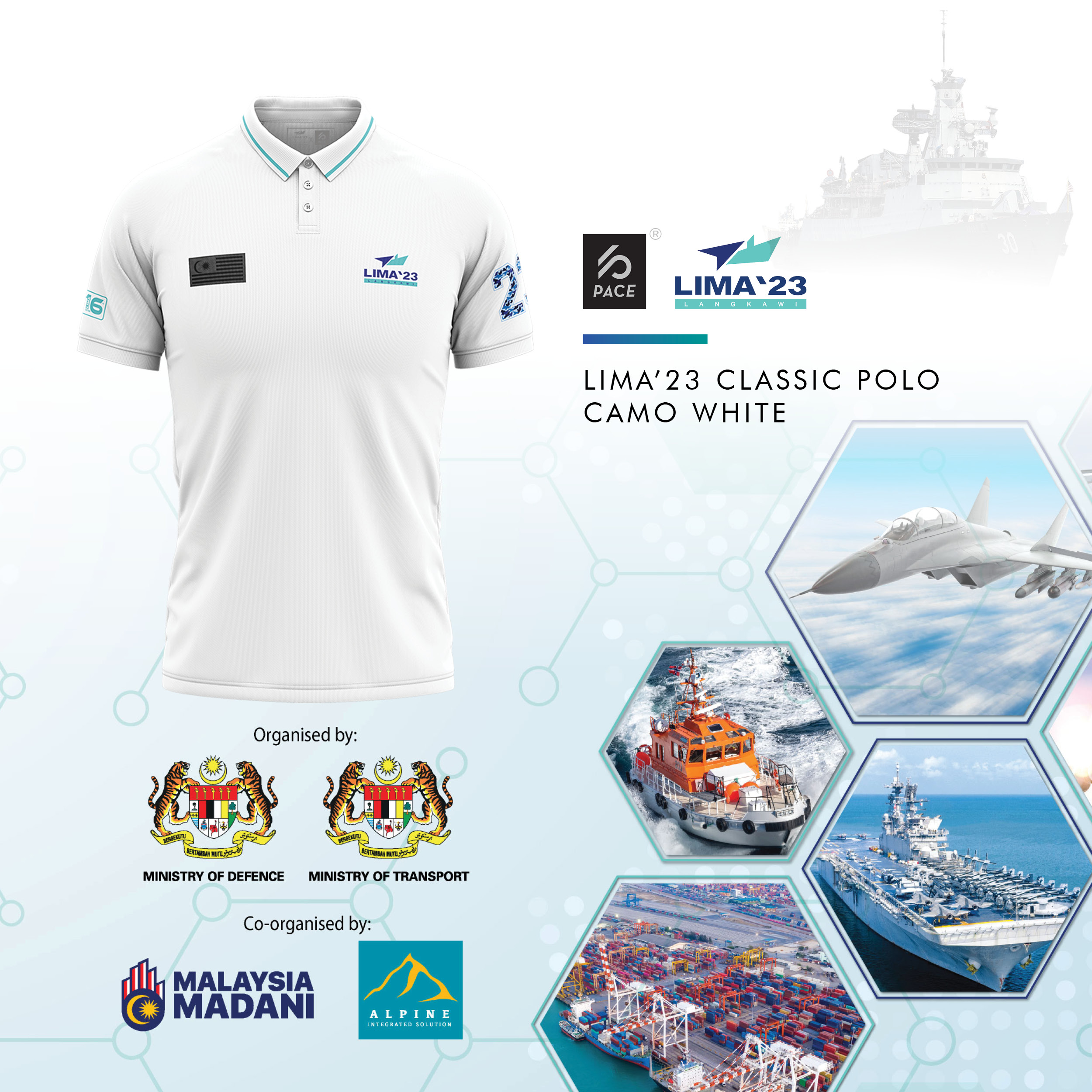 LIMA'23 Classic Polo Tee White