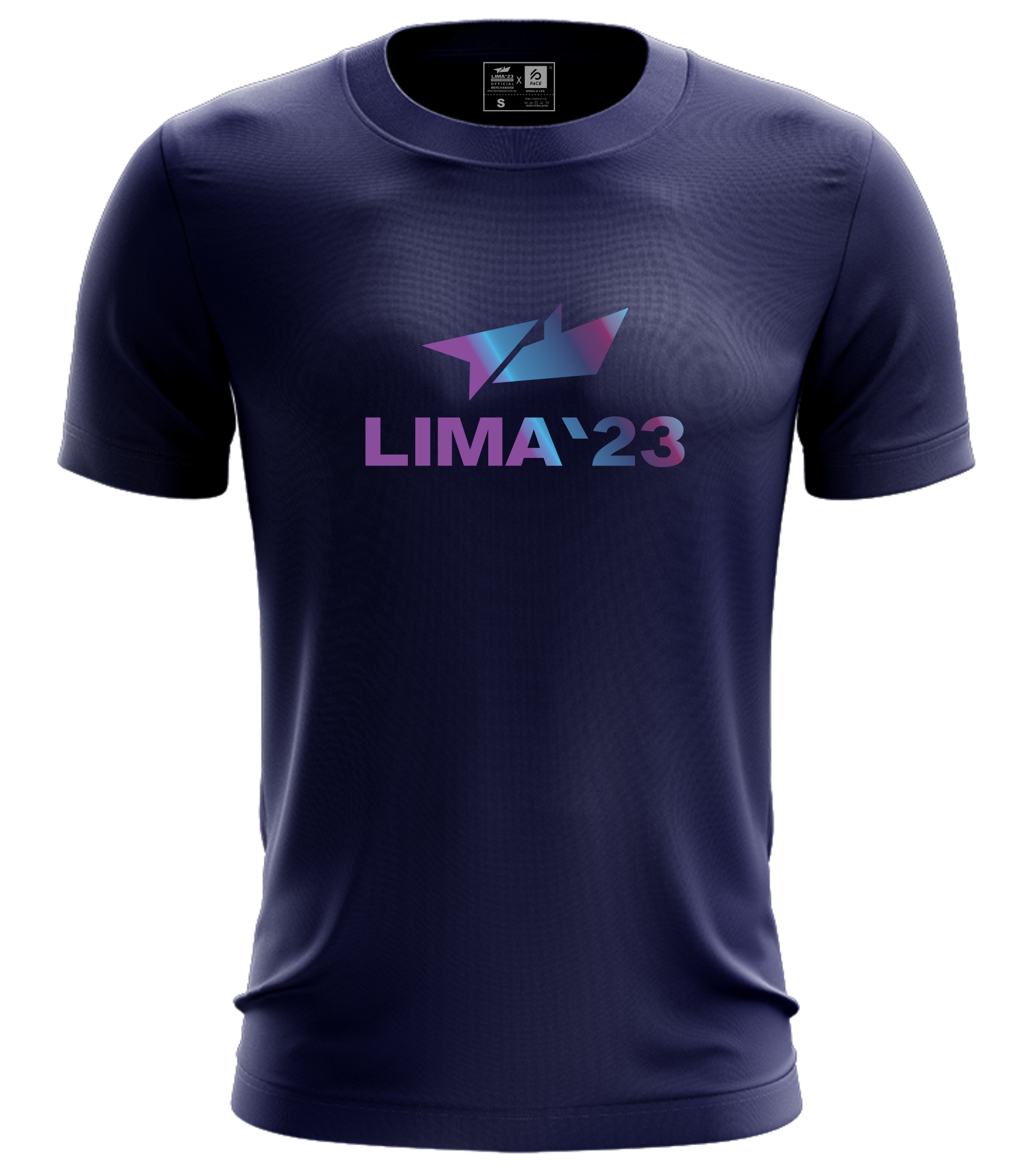 LIMA23 Rainbow Reflective Tee Shirt Black, White, Navy & Tiffanny Blue