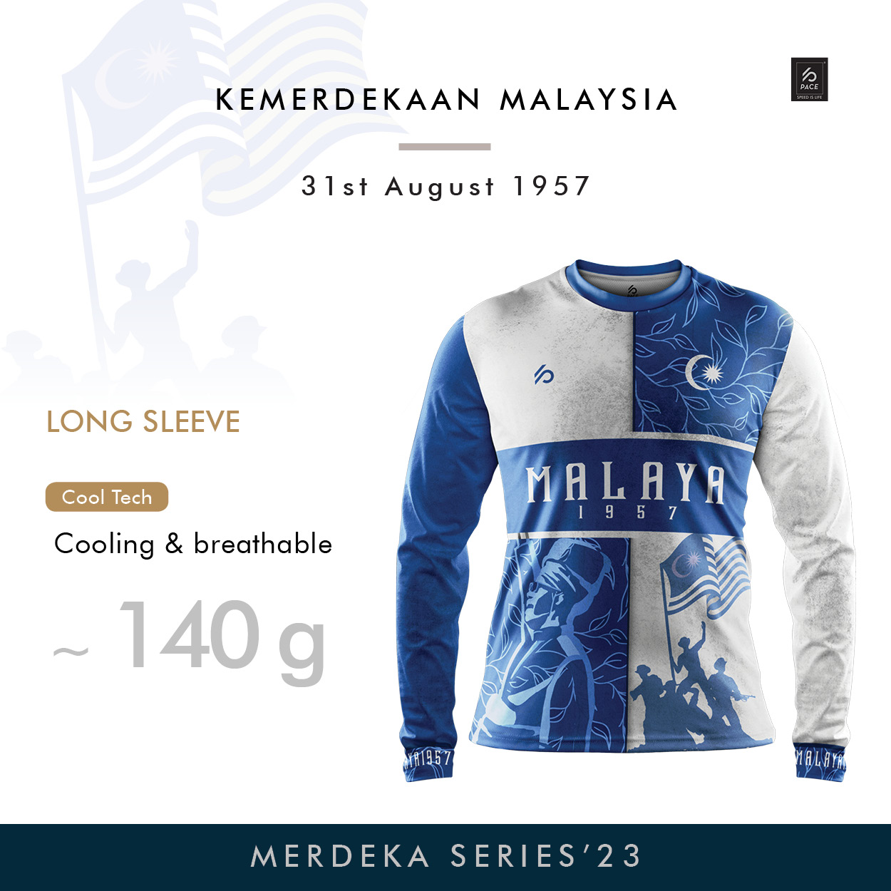 Merdeka Retro & Long Sleeve Blue Series
