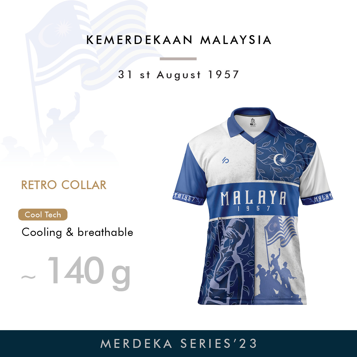 Merdeka Retro & Long Sleeve Blue Series