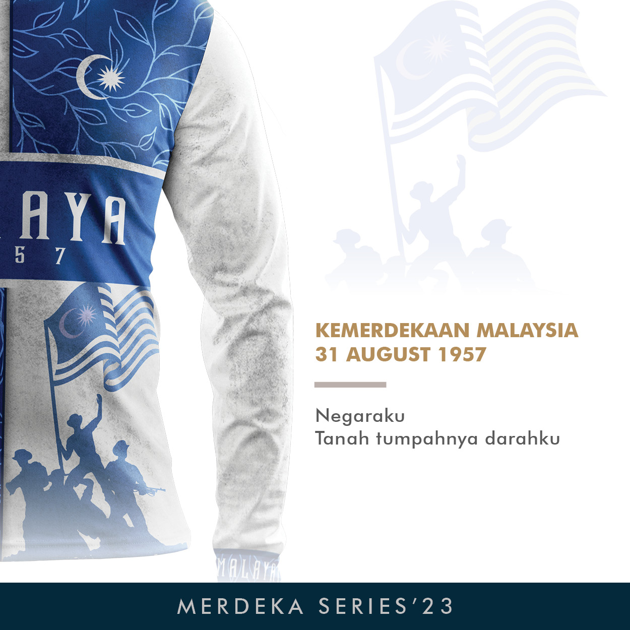 Merdeka Retro & Long Sleeve Blue Series