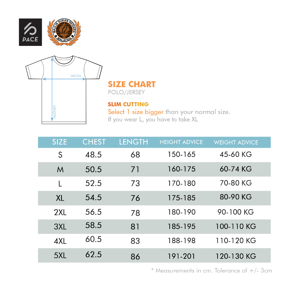 Tiger stripe series - Team malaysia jersey round neck - Original PACE X MSN