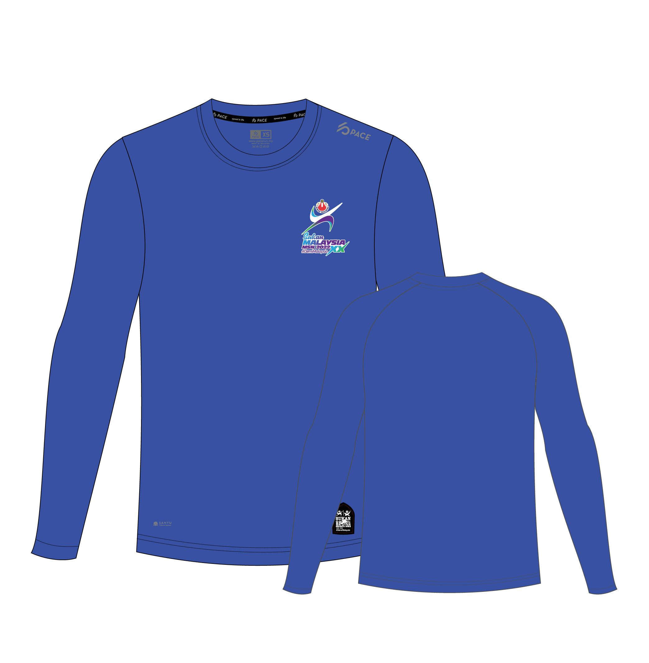 Sukan Malaysia XX MSN 2022 - SUKMA Active Dry T-Shirt (Long Sleeve) -PACE