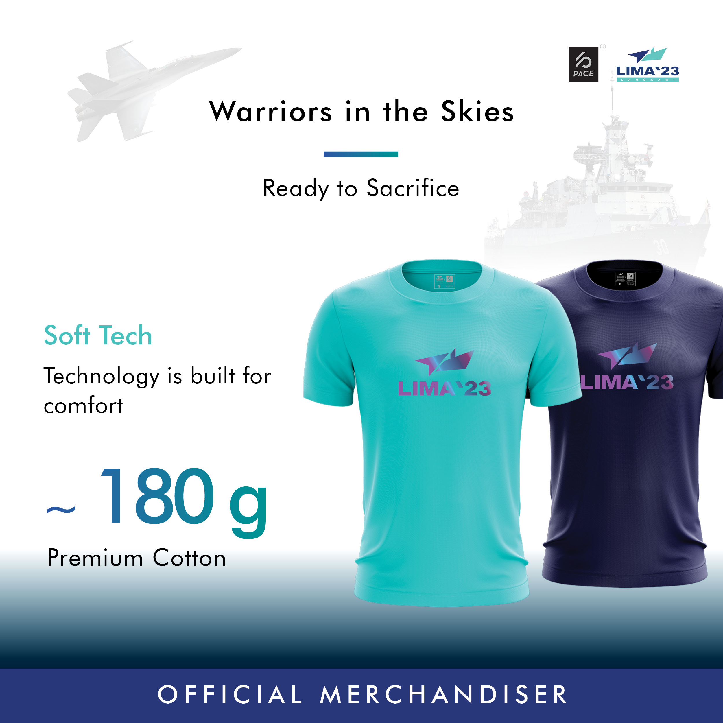 LIMA'23 Rainbow Reflective Tee Shirt Black, White, Navy & Tiffanny Blue