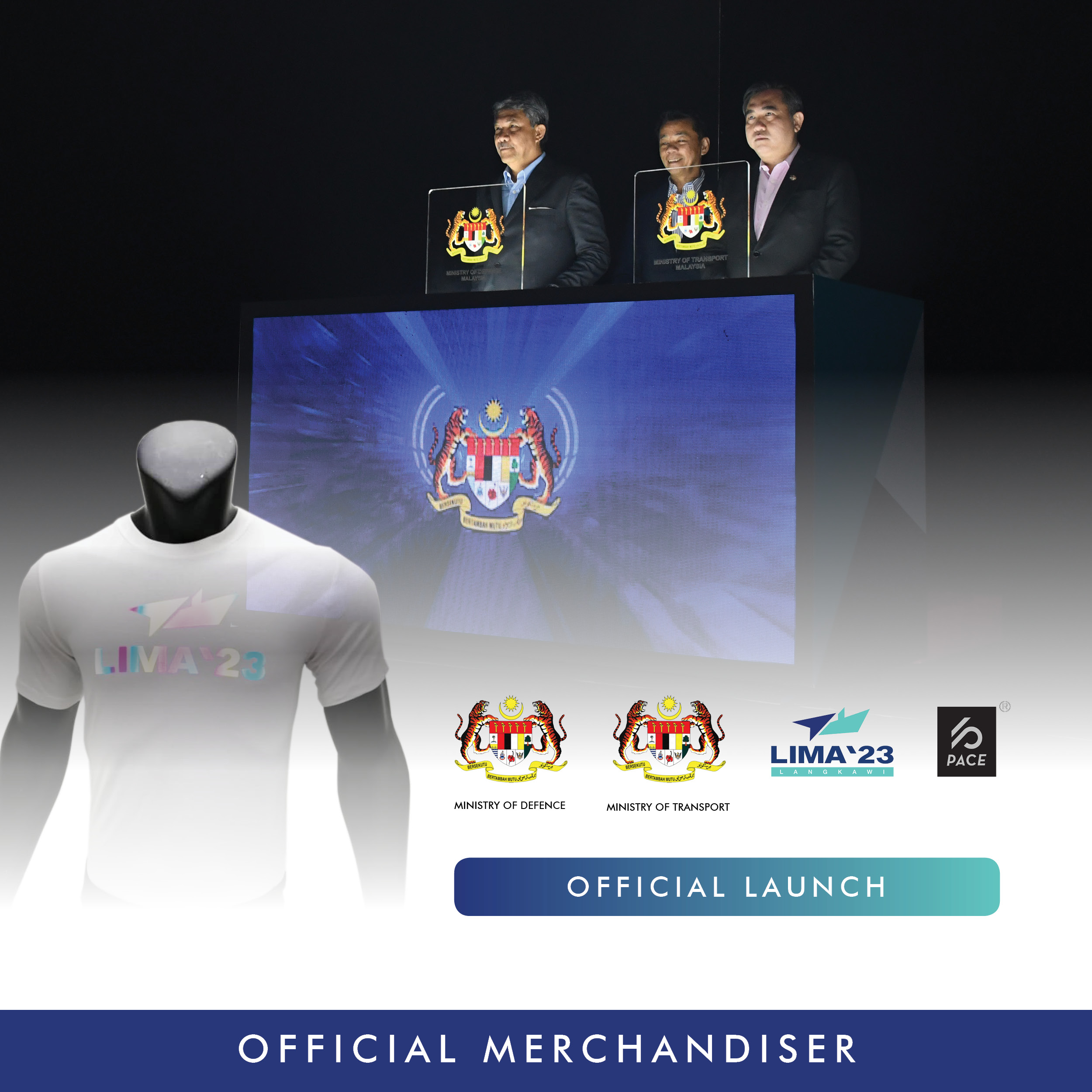 LIMA'23 Kids Rainbow Reflective Tee Shirt Black & White