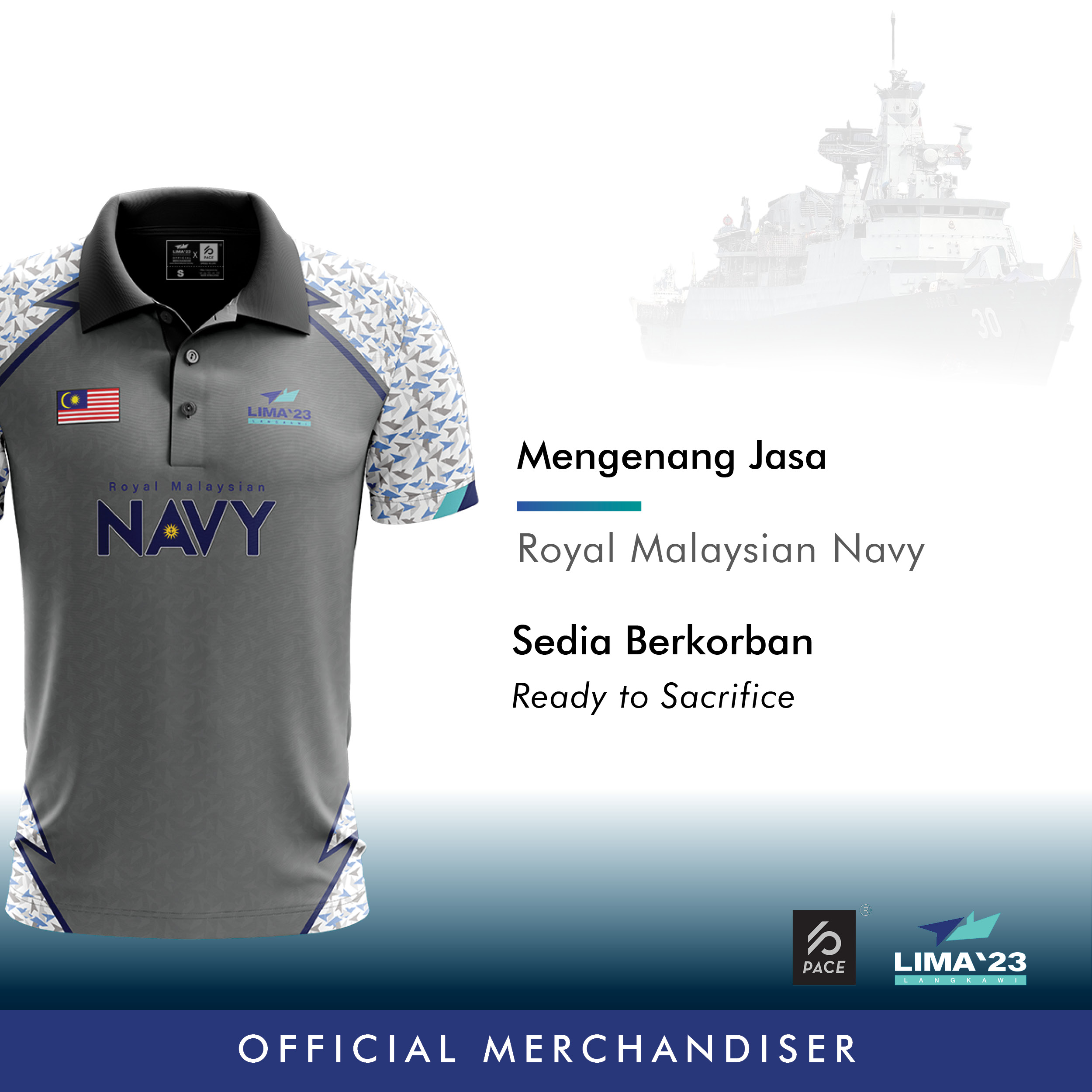 LIMA23 Navy Camo Polo Shirt