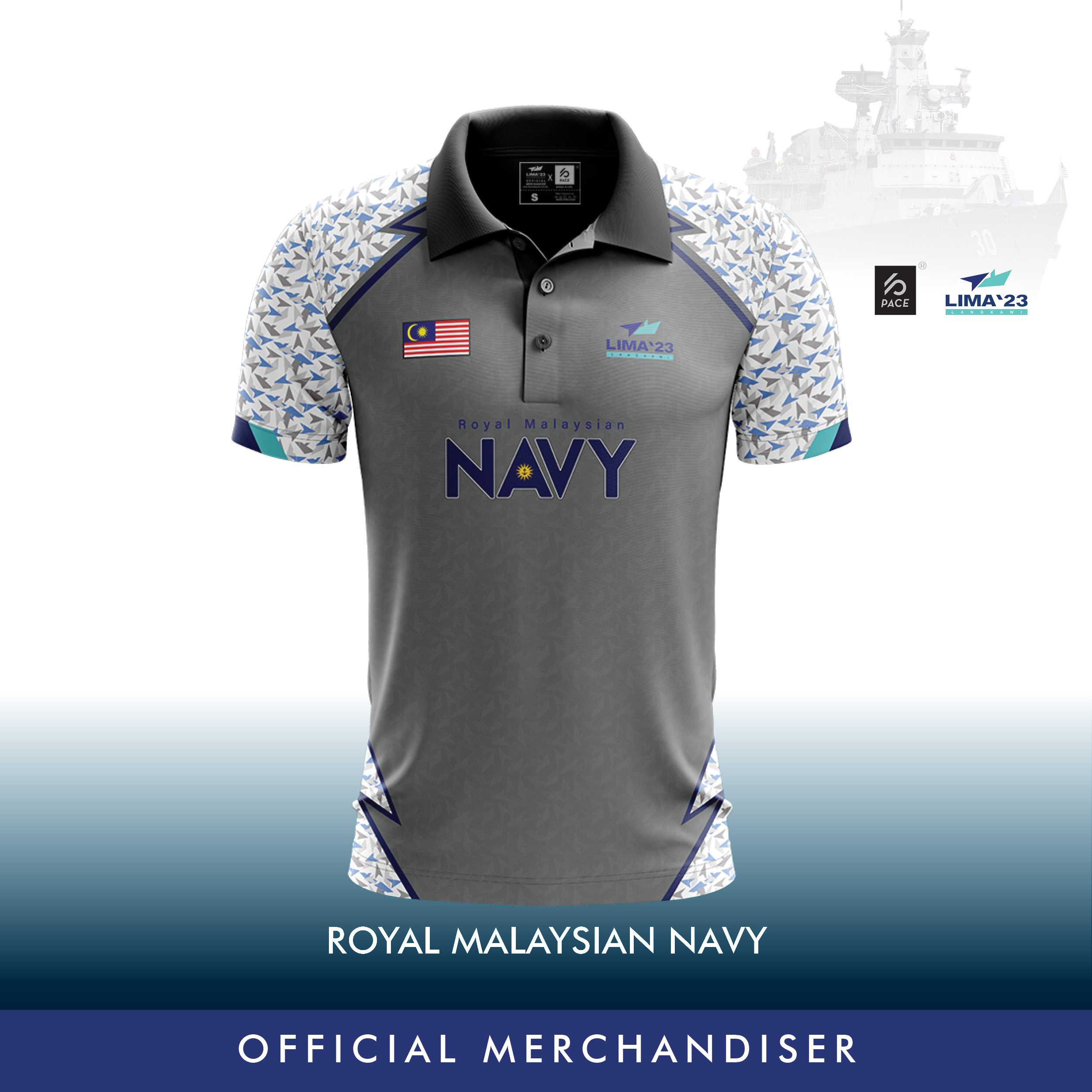 LIMA23 Navy Camo Polo Shirt