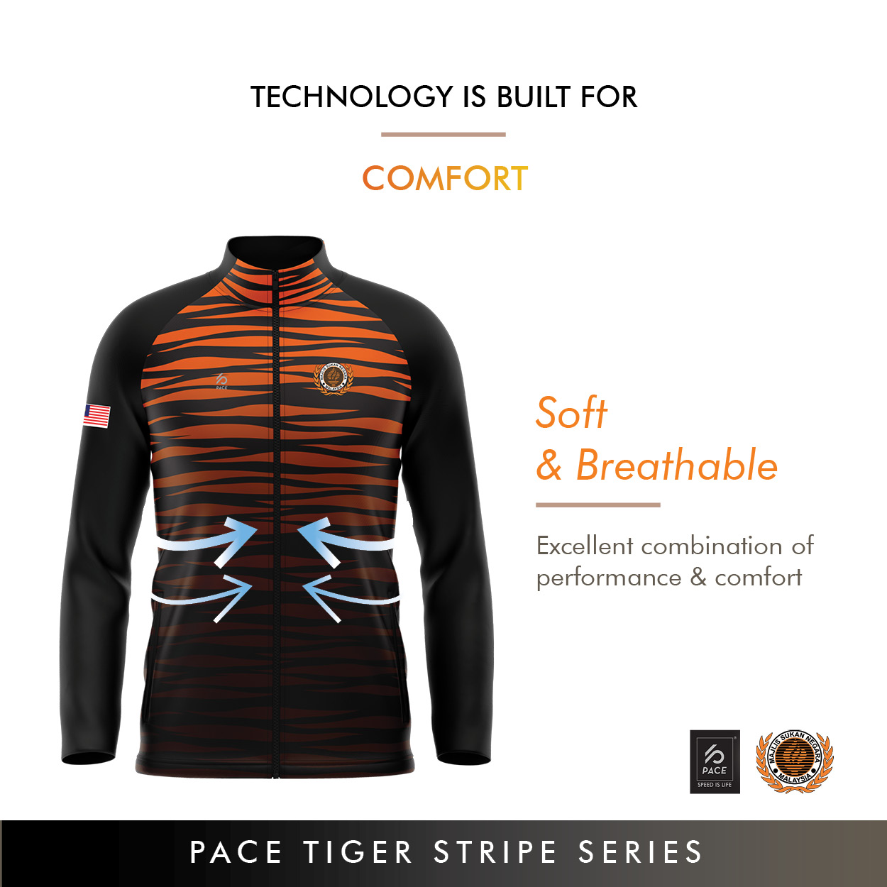 TIGER STRIPE SERIES -TEAM MALAYSIA TRACK JACKET