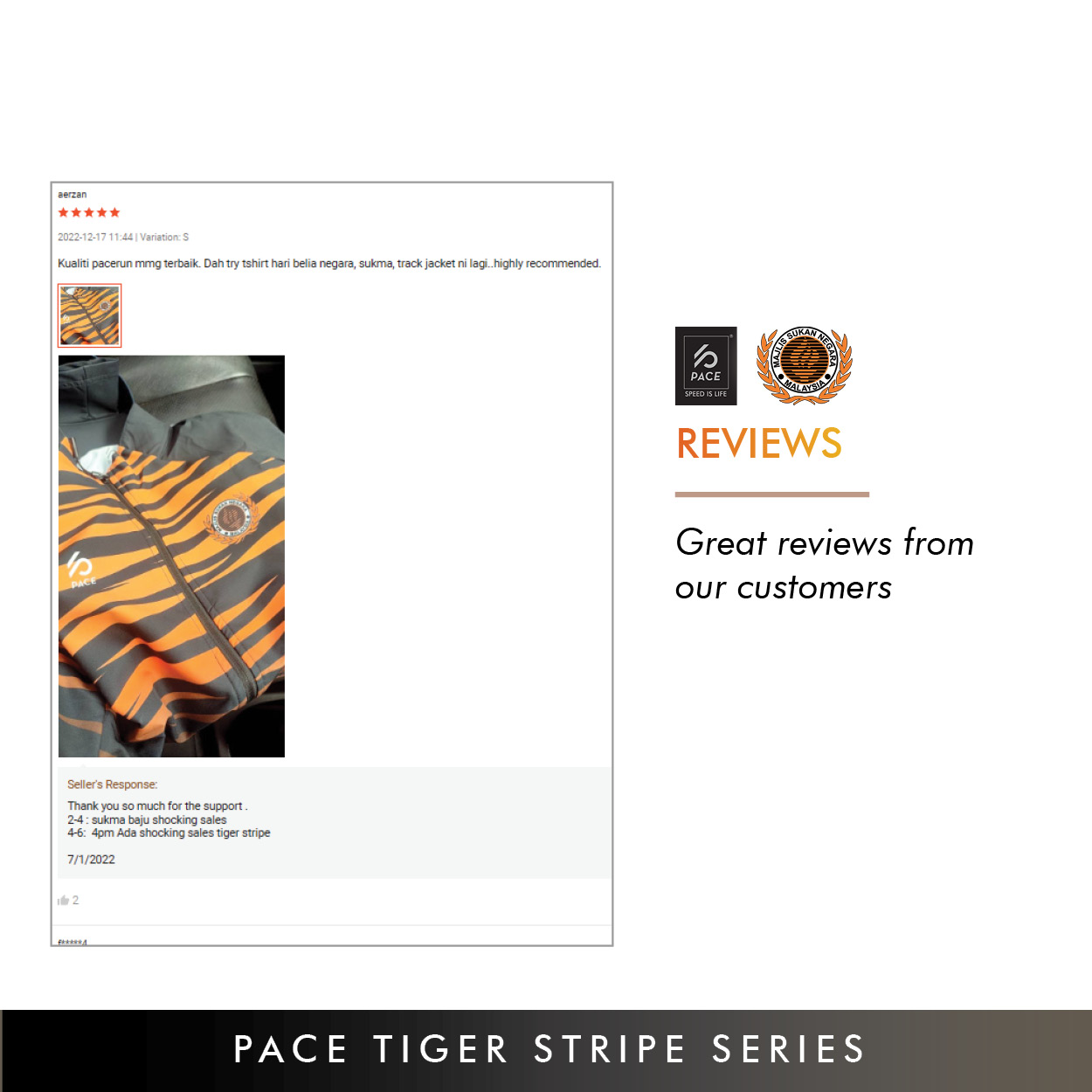 TIGER STRIPE SERIES -TEAM MALAYSIA TRACK JACKET
