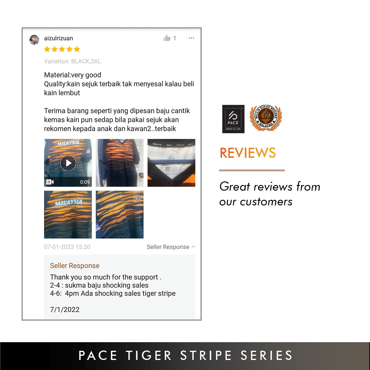 TIGER STRIPE SERIES -TEAM MALAYSIA JERSEY-BLK