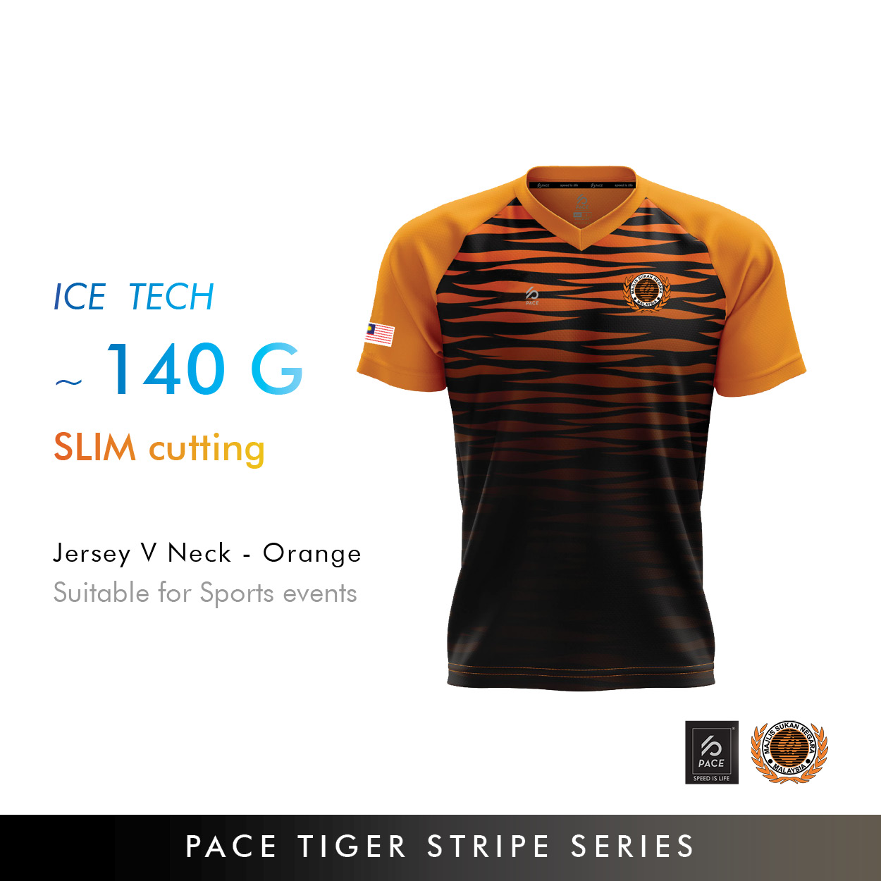 TIGER STRIPE SERIES -TEAM MALAYSIA JERSEY-ORG PACE X MSN