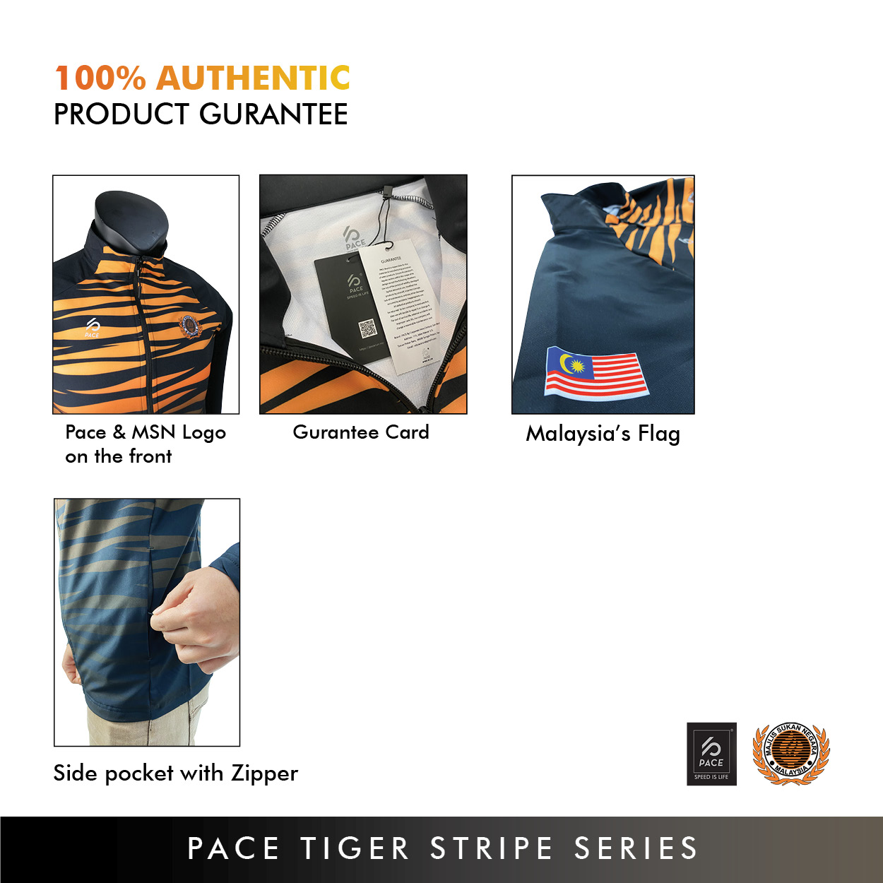 TIGER STRIPE SERIES -TEAM MALAYSIA TRACK JACKET
