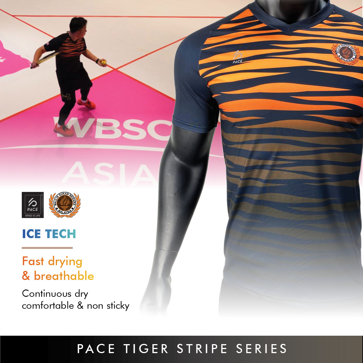 TIGER STRIPE SERIES -TEAM MALAYSIA JERSEY-BLK