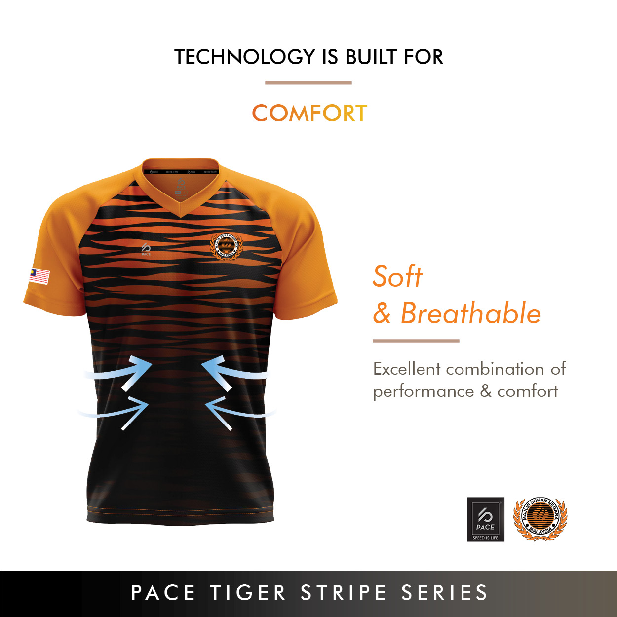 TIGER STRIPE SERIES -TEAM MALAYSIA JERSEY-BLK