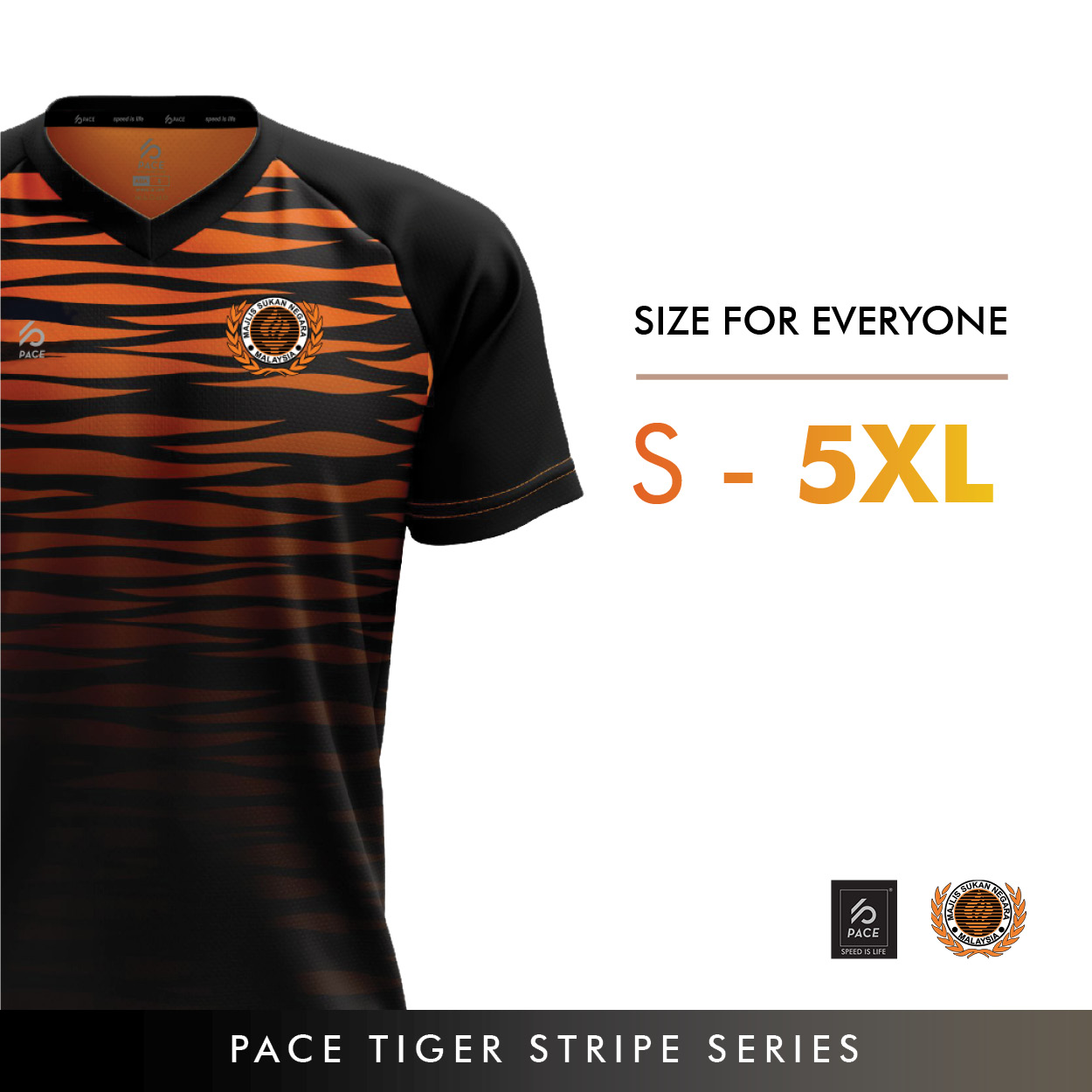 TIGER STRIPE SERIES -TEAM MALAYSIA JERSEY-BLK
