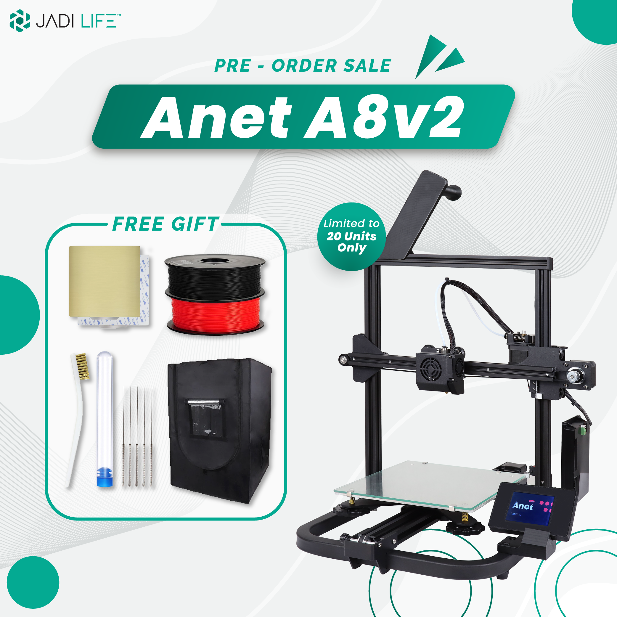 (Pre-Order) Anet A8 V2 High Precision 3D Printer - Limited Edition