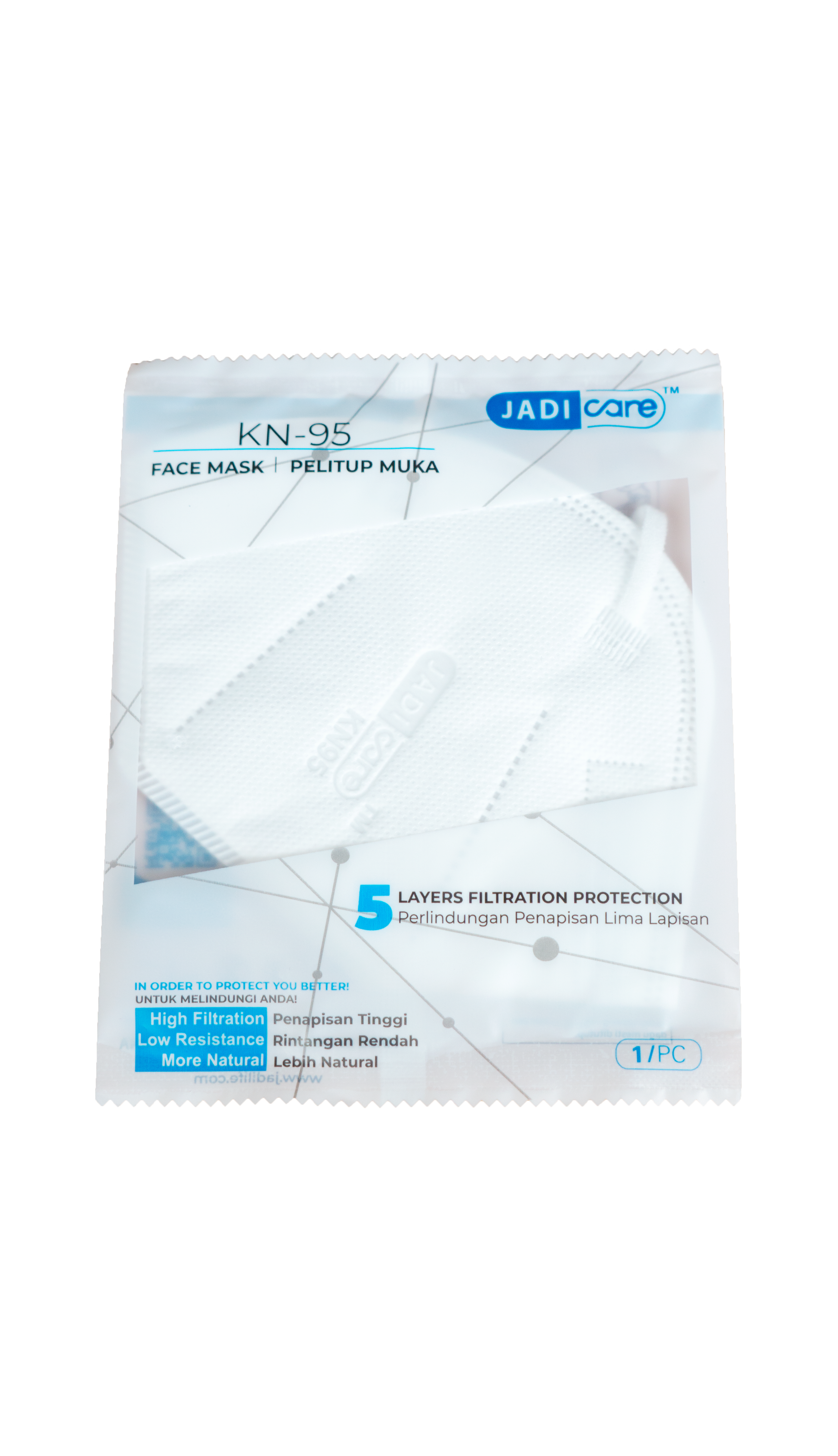 Jadi Care KN95 Five Layers Filter Protection Facemask (1 Piece)
