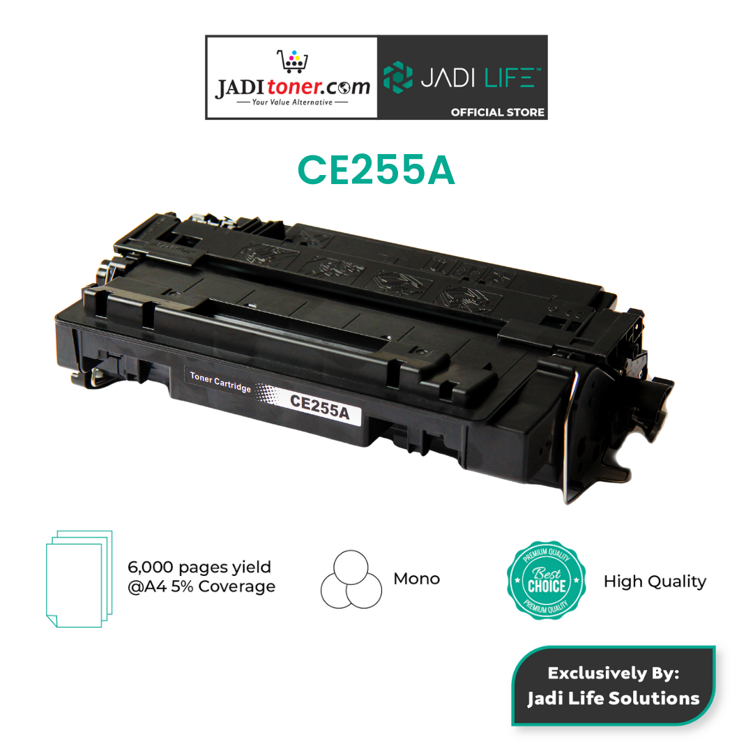 Compatible CE255A (55A) Laser Toner Cartridge for Use In HP LJ P3010 / P3015 / P3015d / P3015dn / P3015n / P3015x