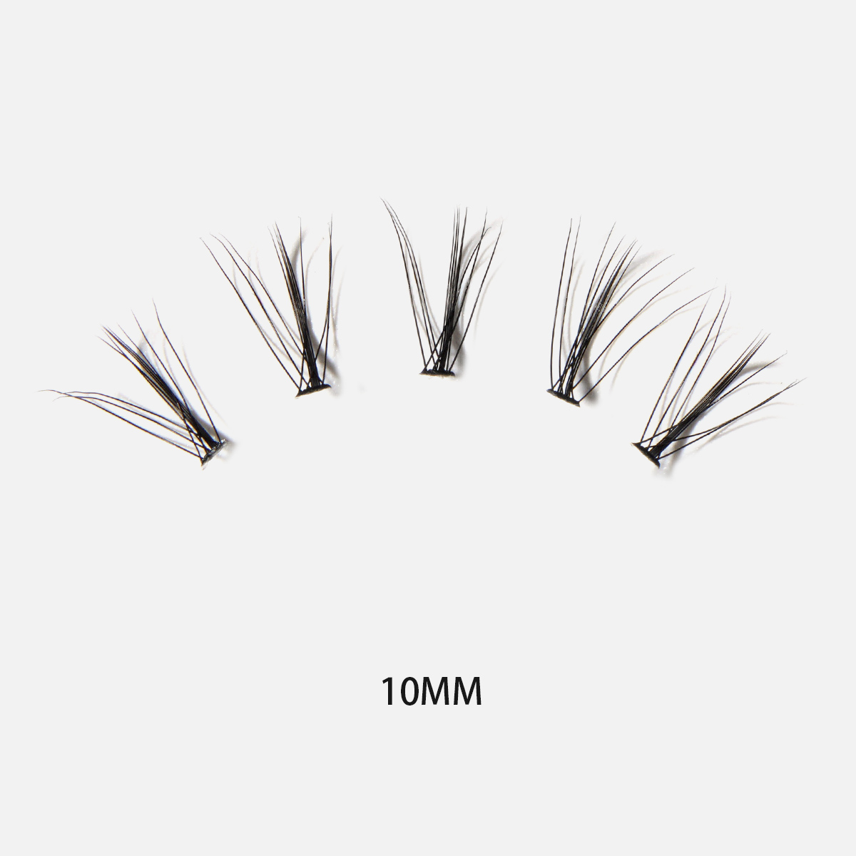 Natural individual lashes, flared vshape
